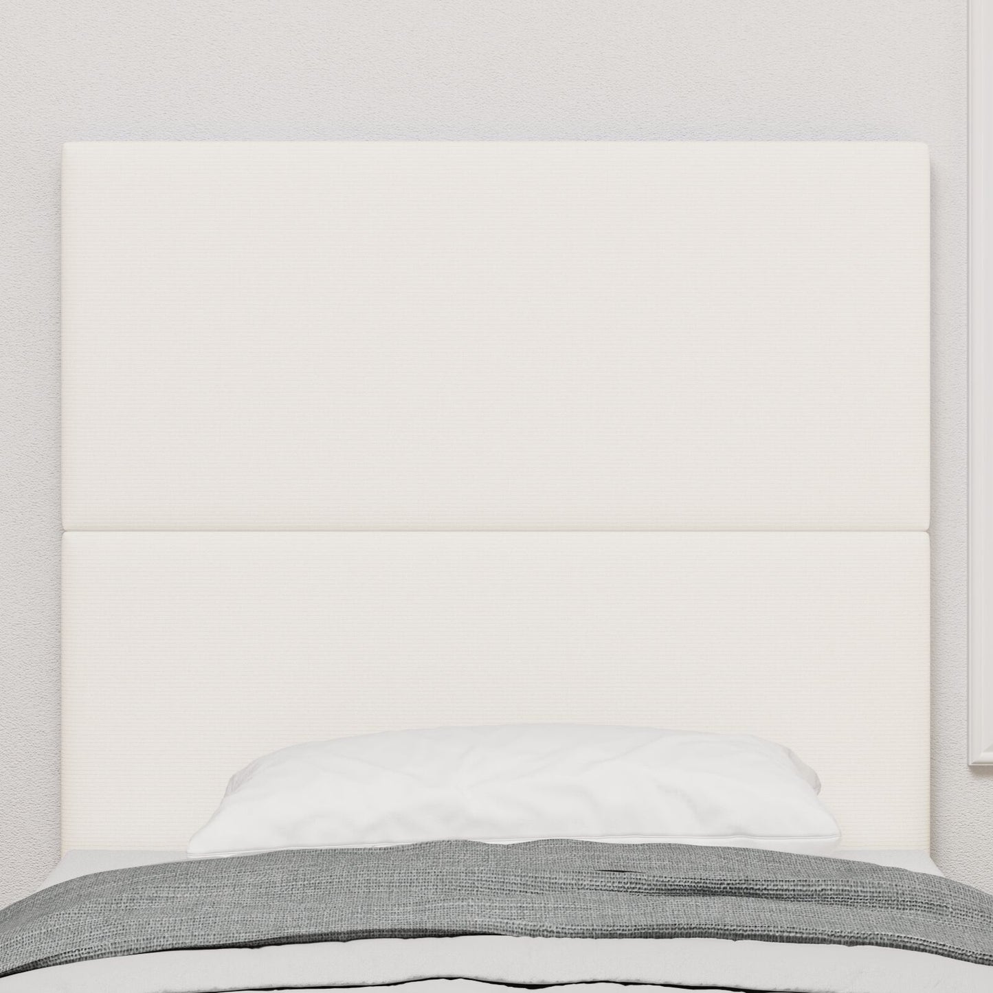 Testiera vidaXL Design Semplice Crema 80 cm in Tessuto Vellutato