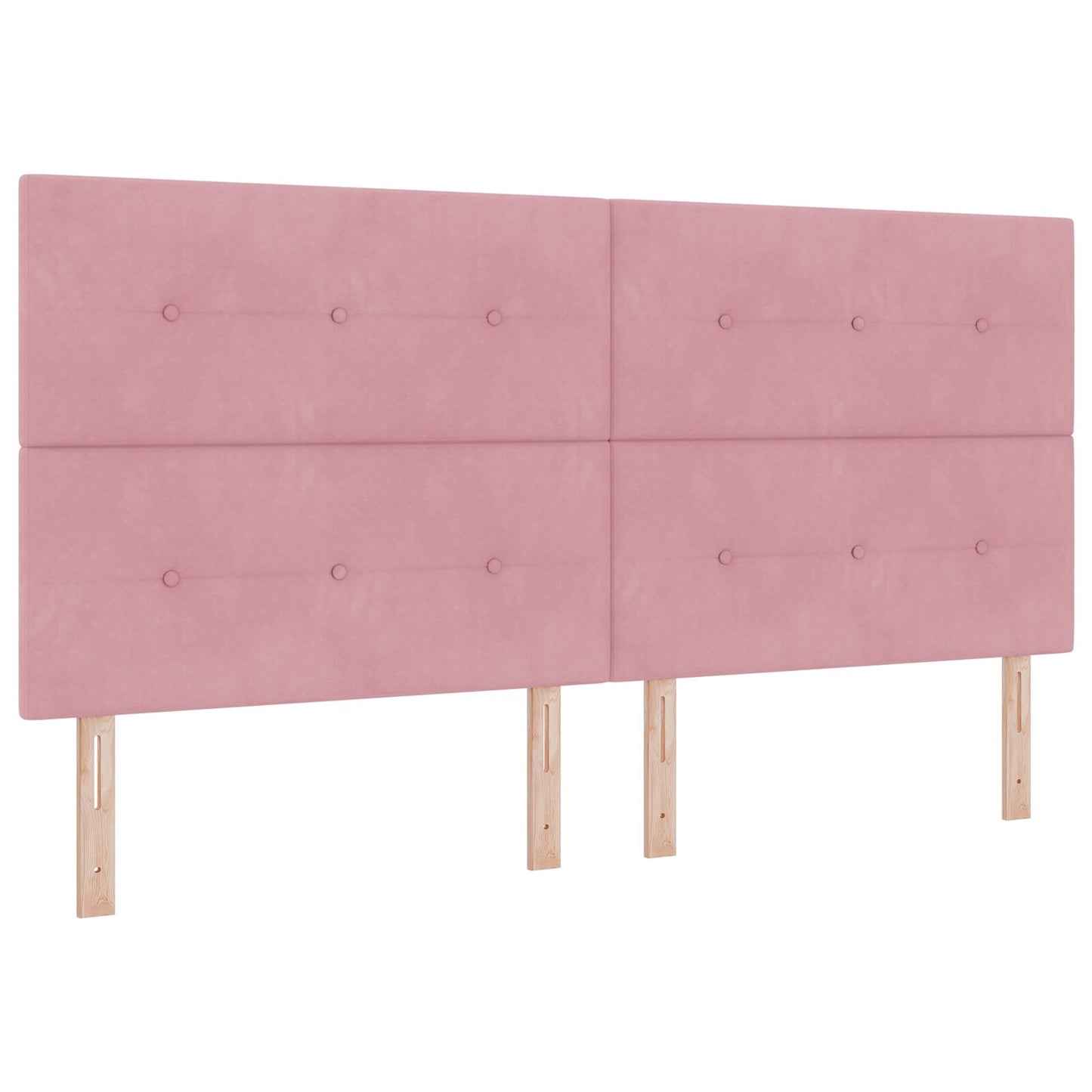 Testiera imbottita vidaXL Rosa 200 cm in Velluto