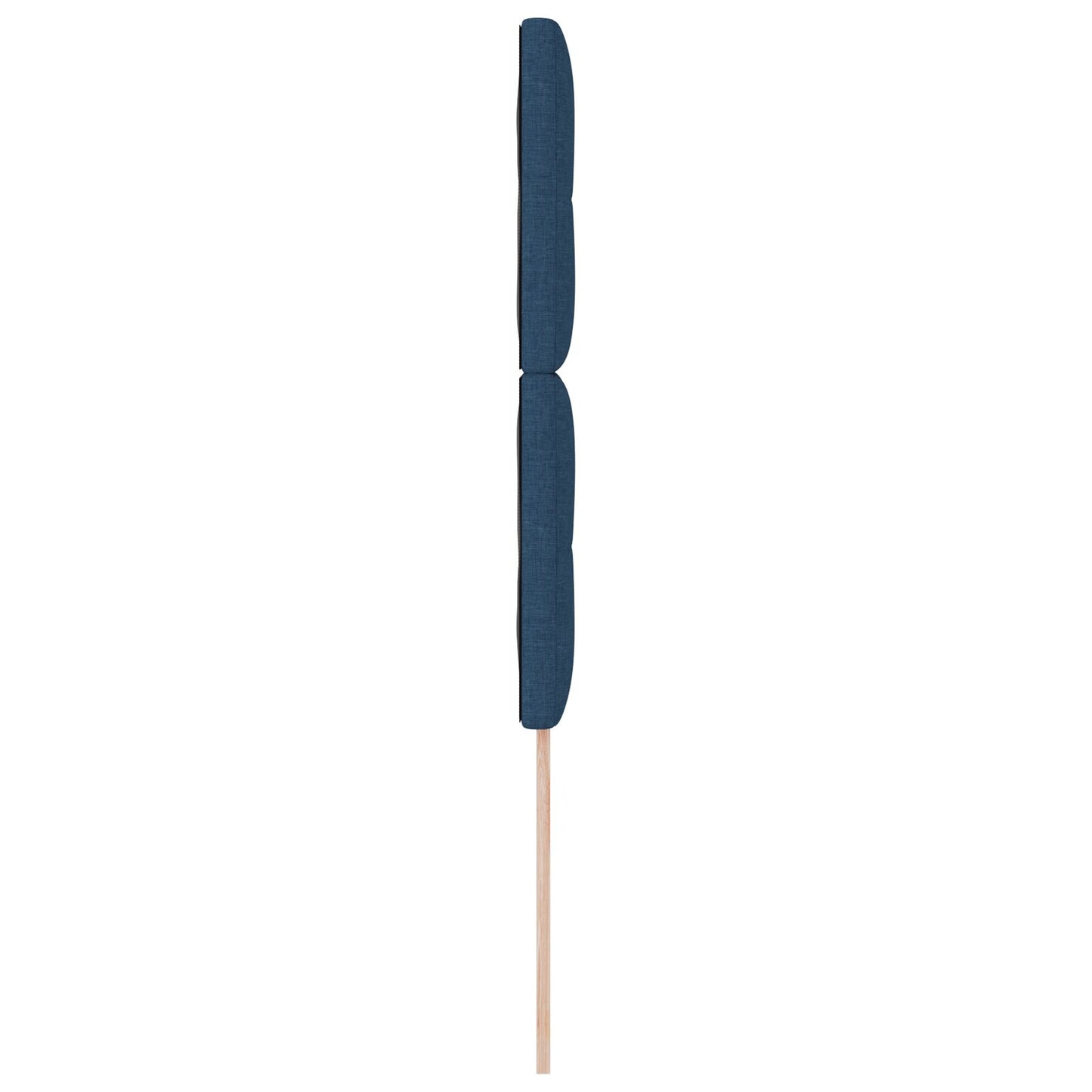 Testiera vidaXL Imbottita con Bottoni Blu 80 cm in Tessuto