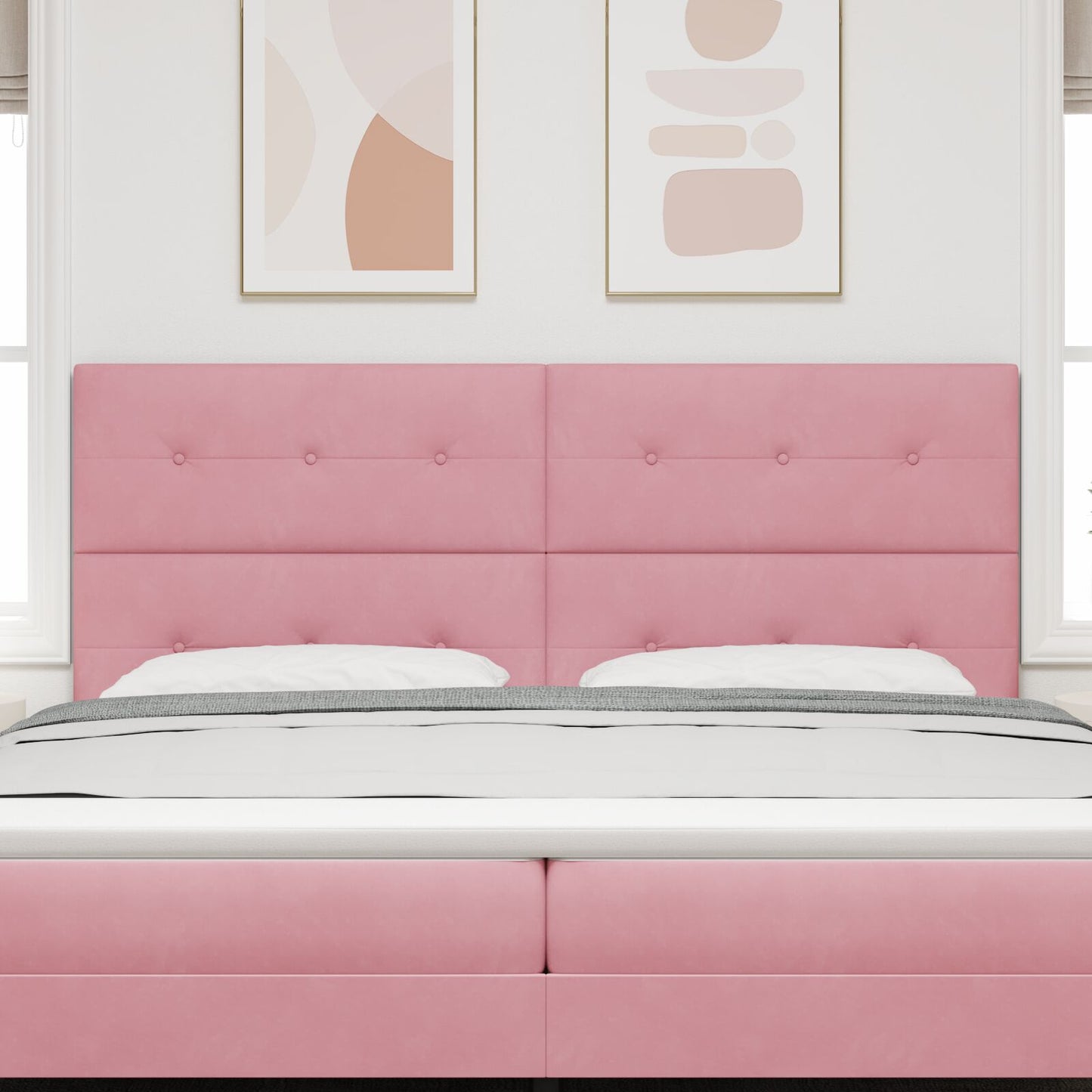 Testiera imbottita vidaXL Rosa 200 cm in Velluto