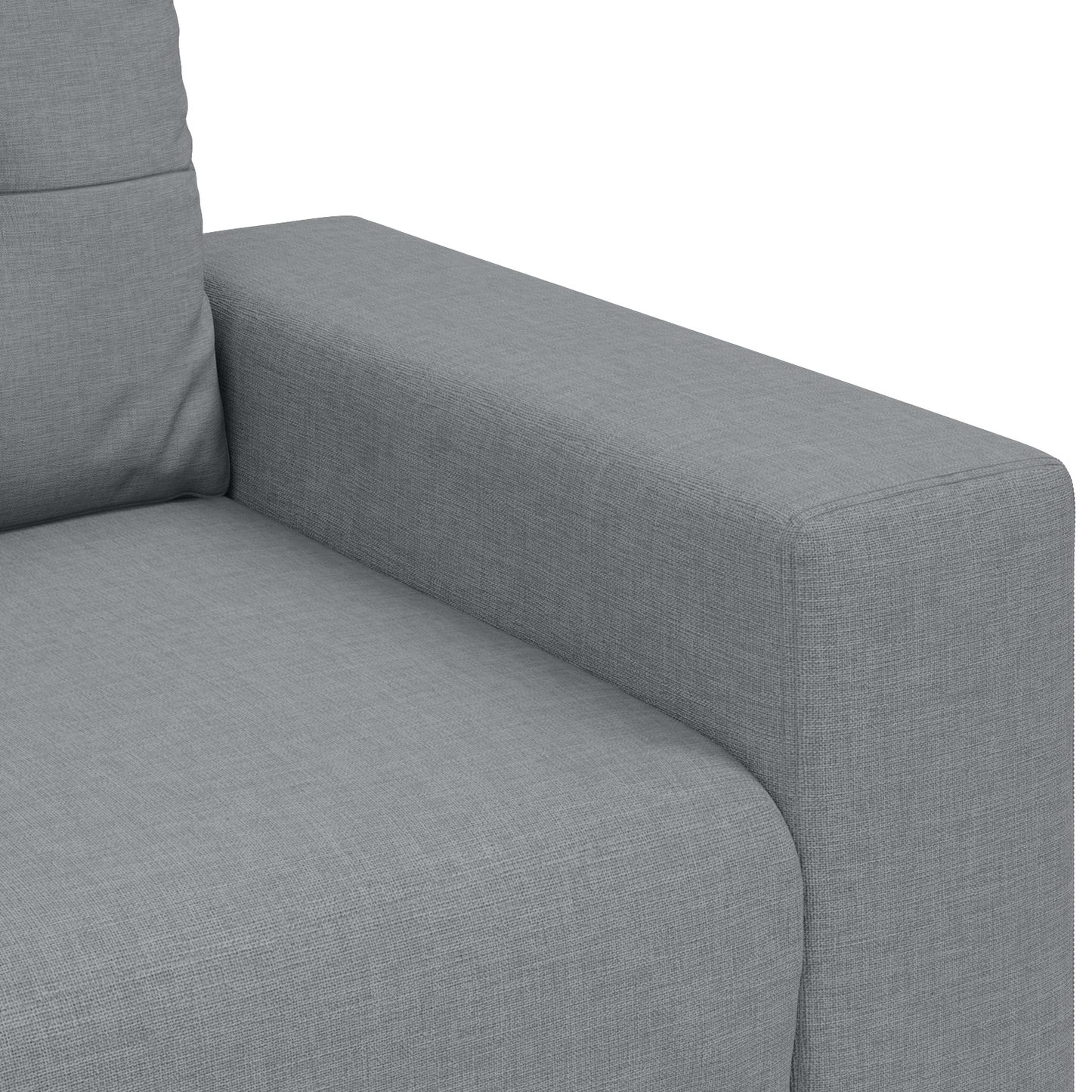 Set di divani con cuscino con cuscino 3 pcs Grigio Tessuto