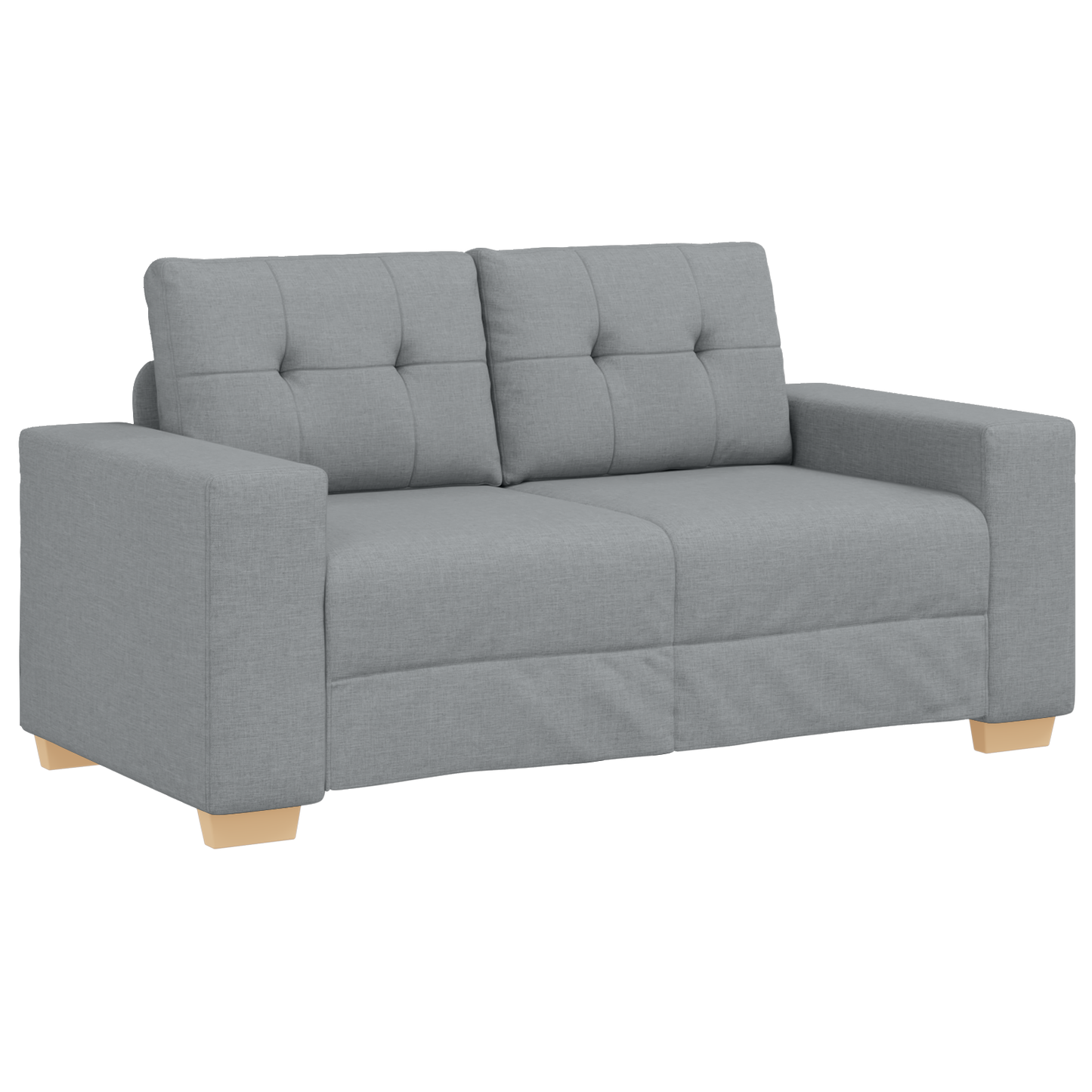 Set di divani con cuscino con cuscino 3 pcs Grigio Tessuto