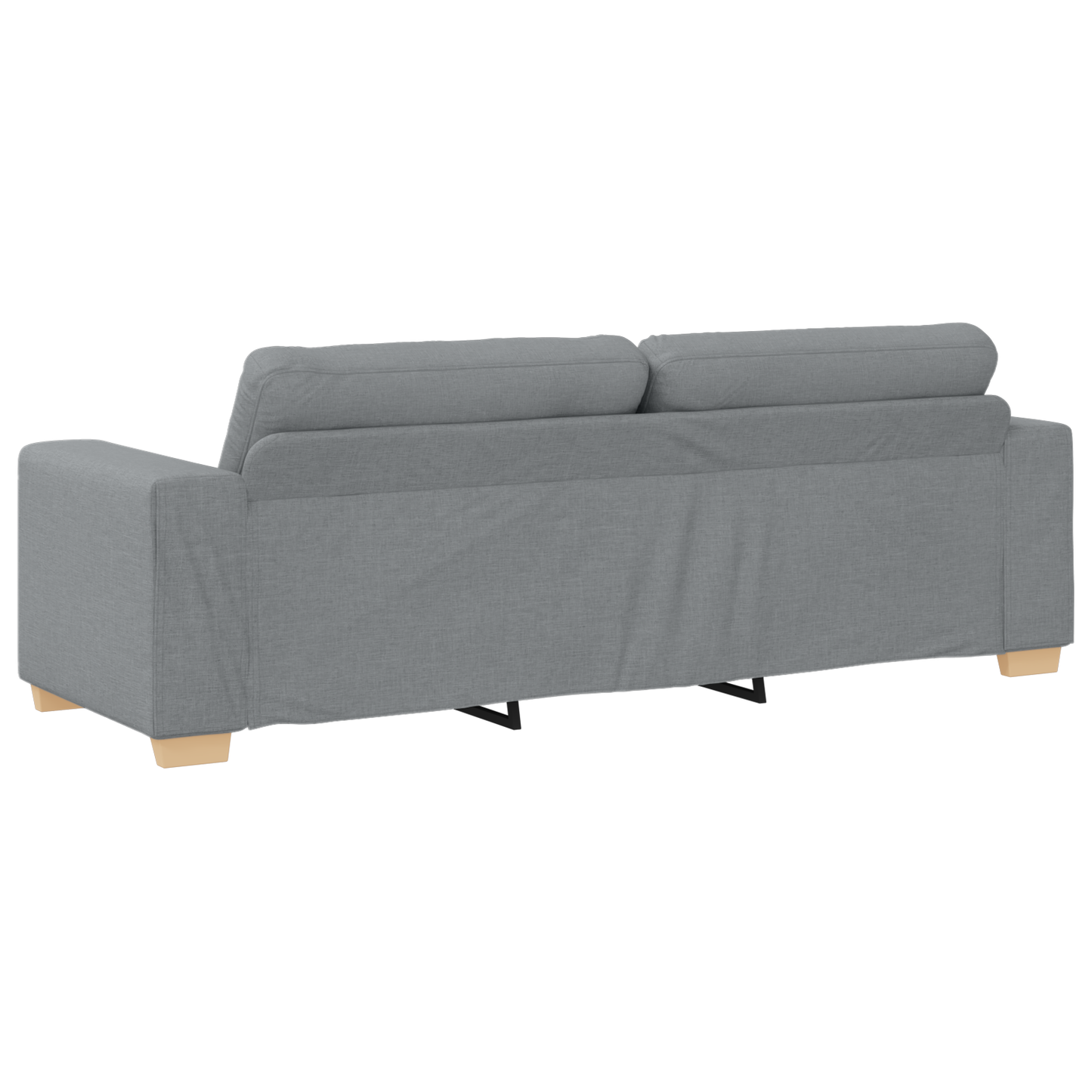 Set di divani con cuscino con cuscino 3 pcs Grigio Tessuto