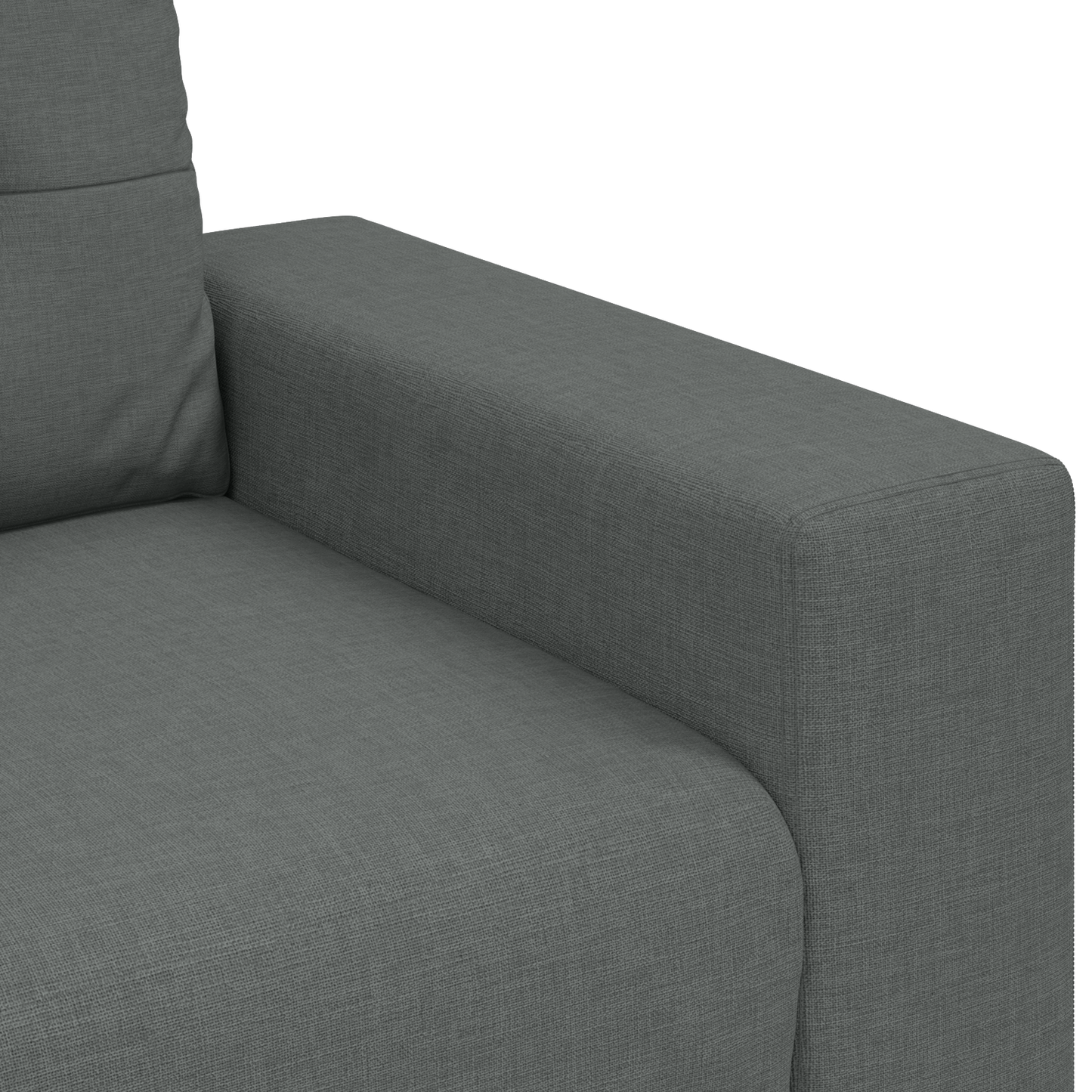 Set di divani con cuscino con cuscino 3 pcs Grigio Tessuto