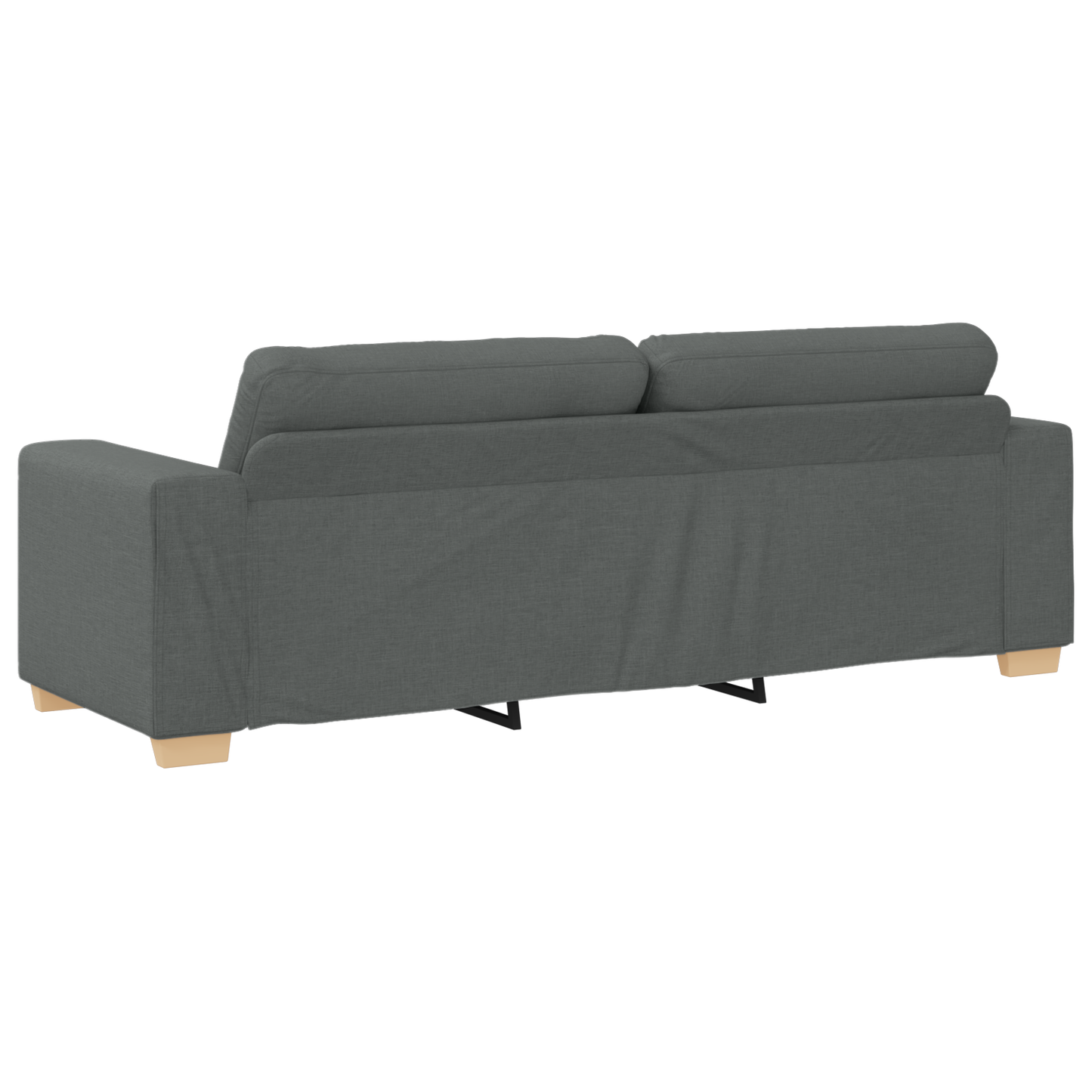 Set di divani con cuscino con cuscino 3 pcs Grigio Tessuto