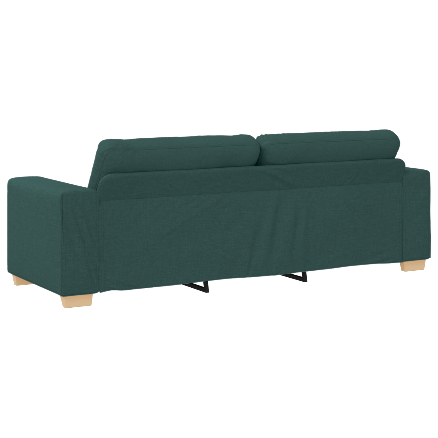 Set di divani con cuscino con cuscino 3 pcs Verde Scuro Tessuto
