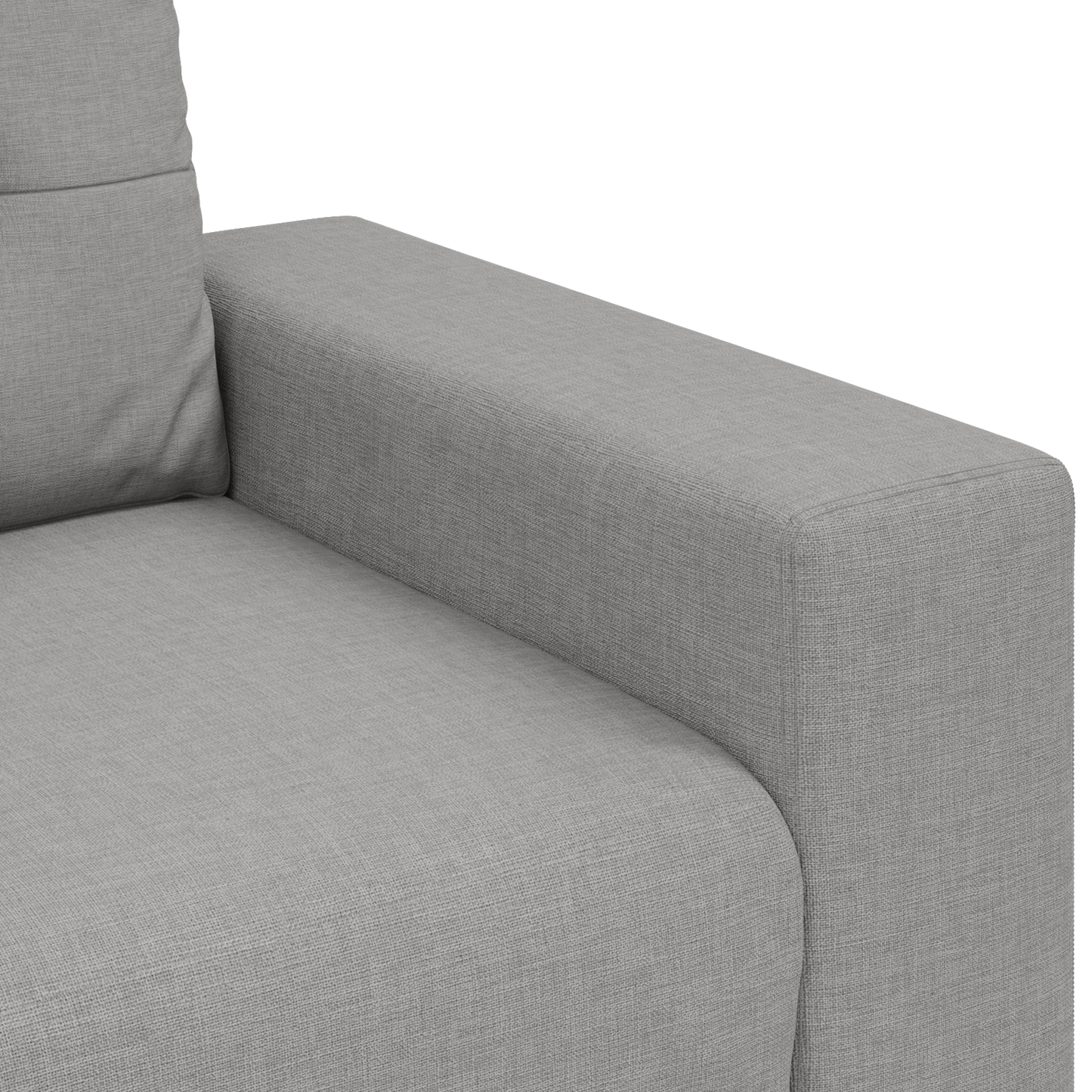 Set di divani con cuscino con cuscino 3 pcs Grigio Tessuto