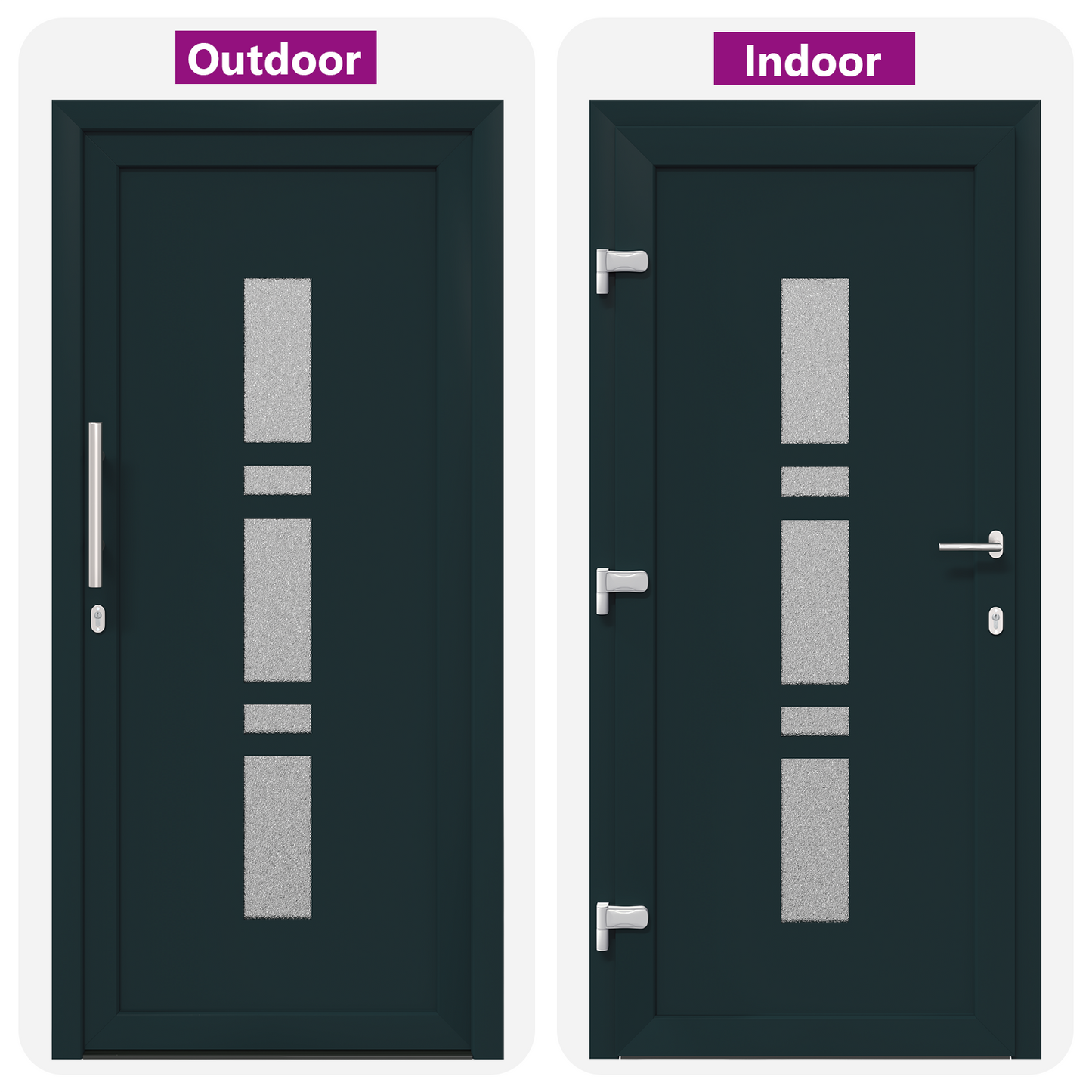 Porta d'ingresso Antracite PVC