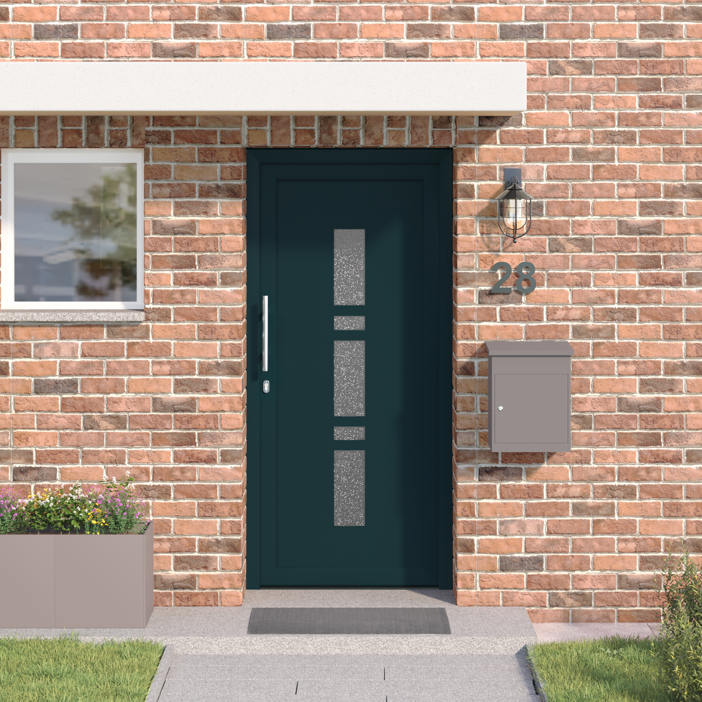 Porta d'ingresso Antracite PVC