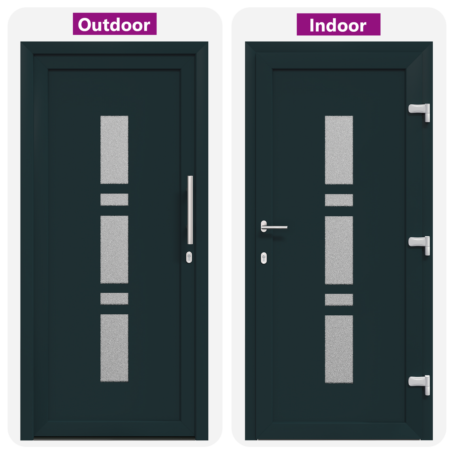 Porta d'ingresso Antracite PVC