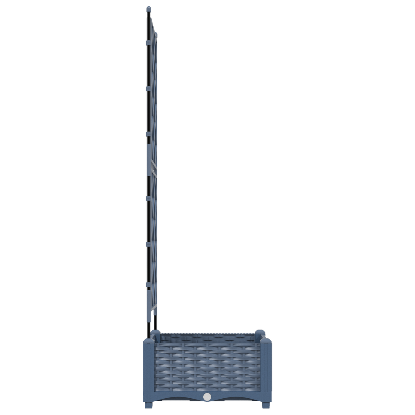 Vaso da Giardino con Trellis Grigio 40 x 40 x 125.5 cm PP
