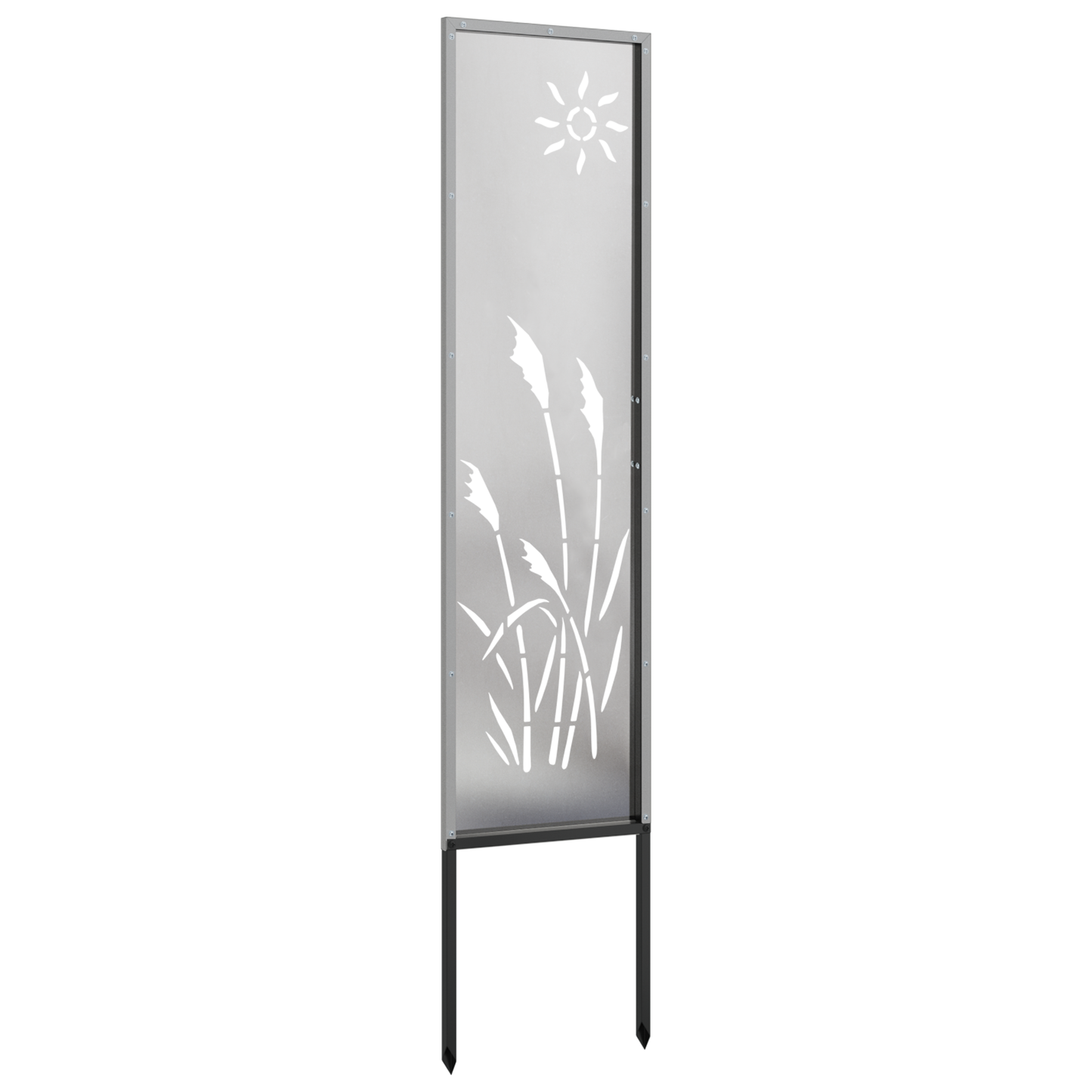 Pannello Decorativo da Giardino Altro Argento 32 x 140 cm