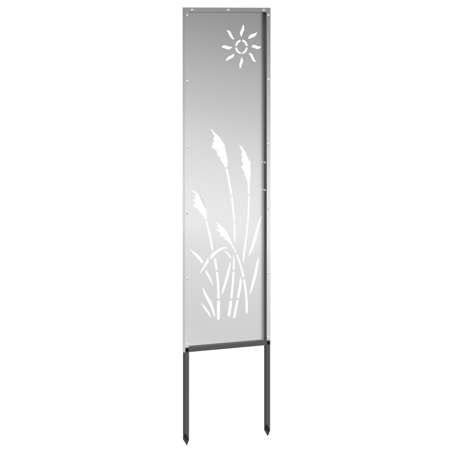 Pannello Decorativo da Giardino Altro Argento 32 x 140 cm