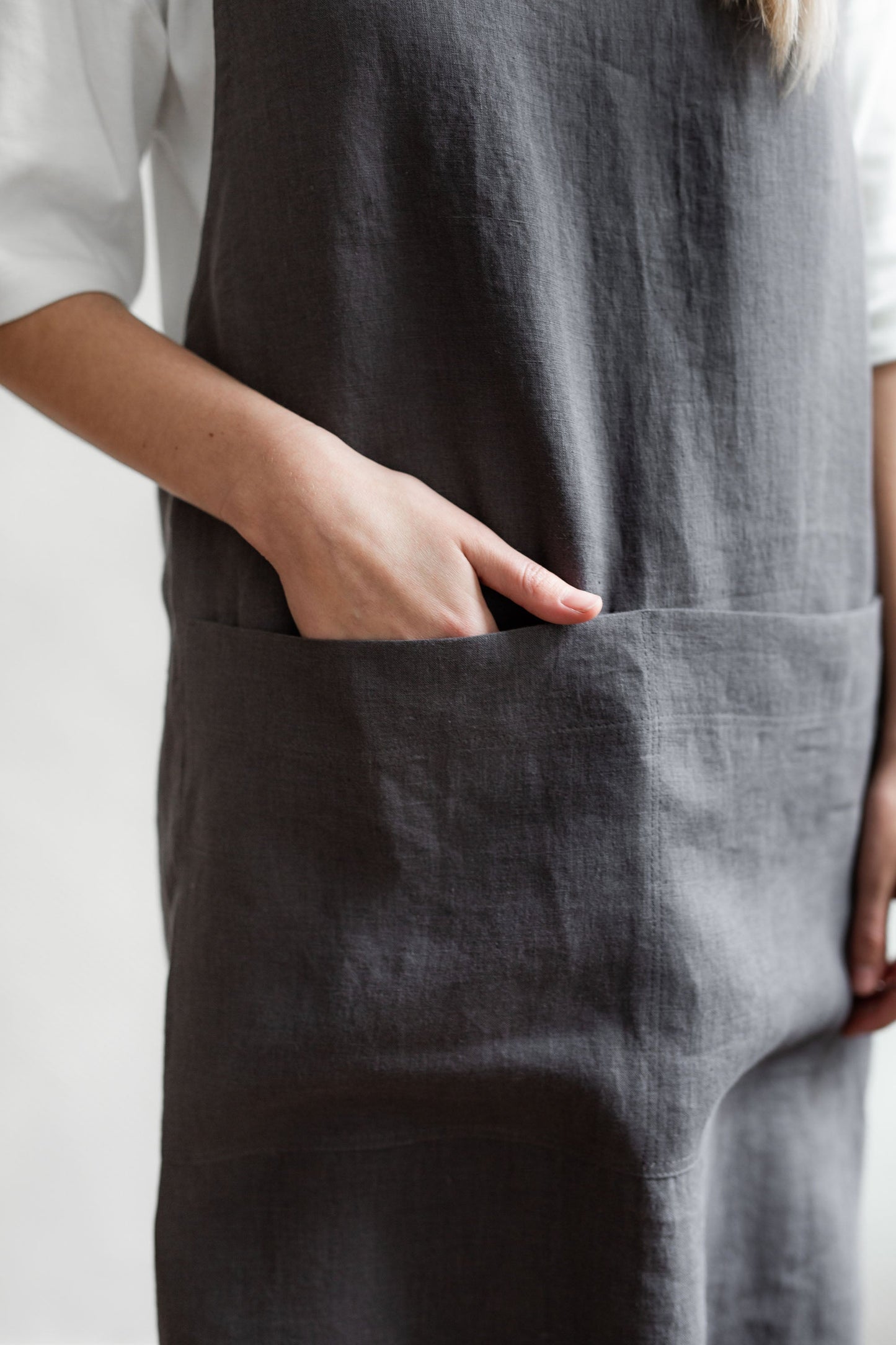 Pinafore linen apron - homemem39
