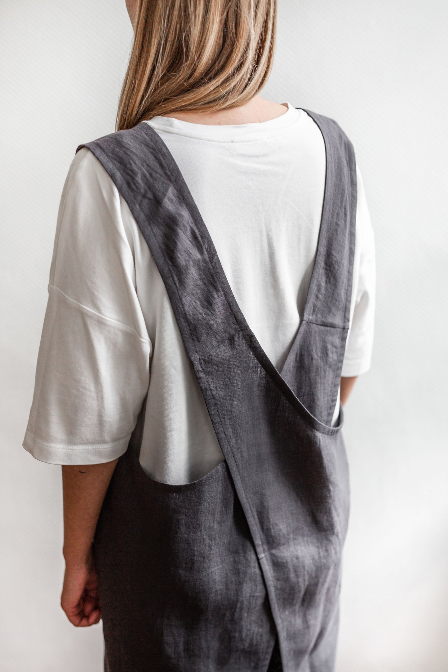 Pinafore linen apron - homemem39
