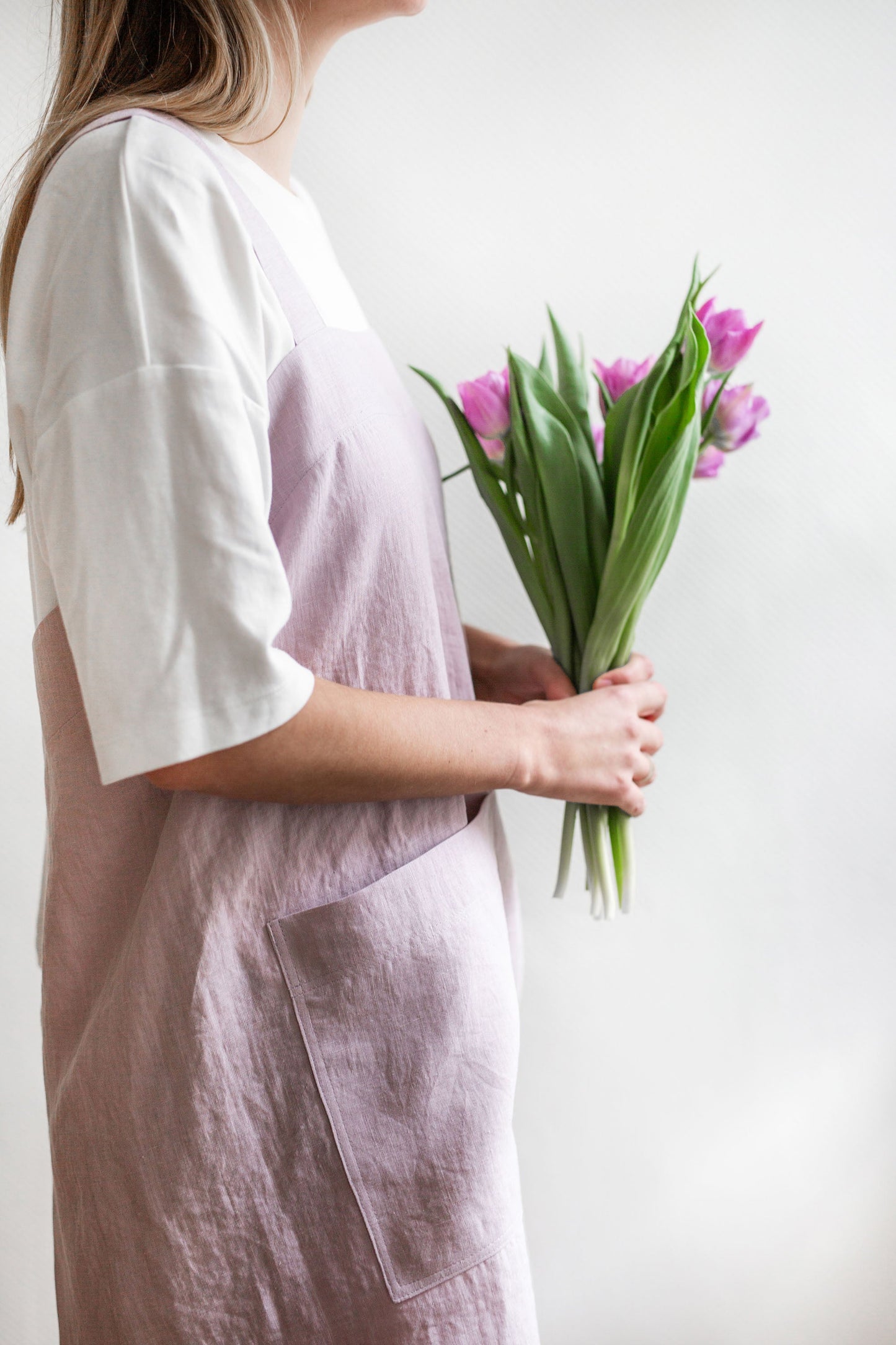 Pinafore linen apron - homemem39