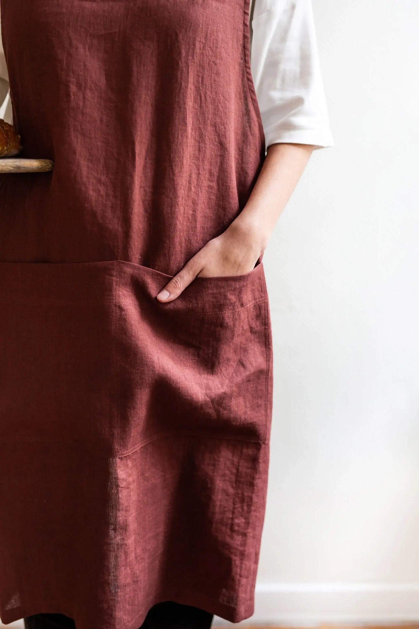 Pinafore linen apron - homemem39