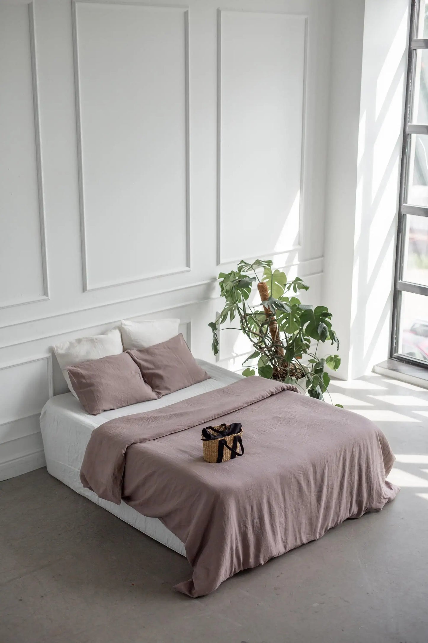 Copripiumino in lino in Rosy Brown - homemem39