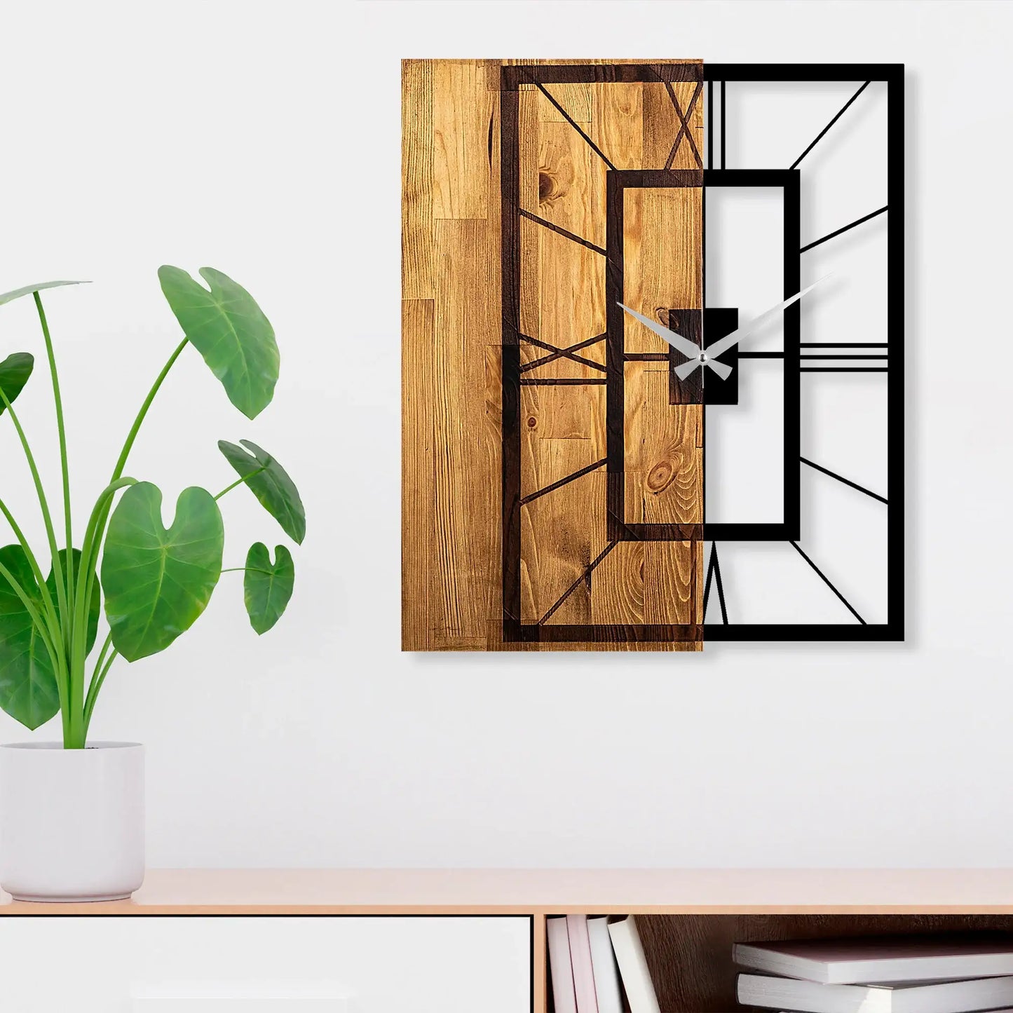 Decorative Wooden Wall Clock - homemem39
