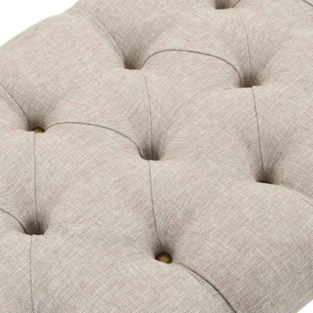 Cassapanca in Legno Massello e Tessuto 103x51x44 cm - homemem39