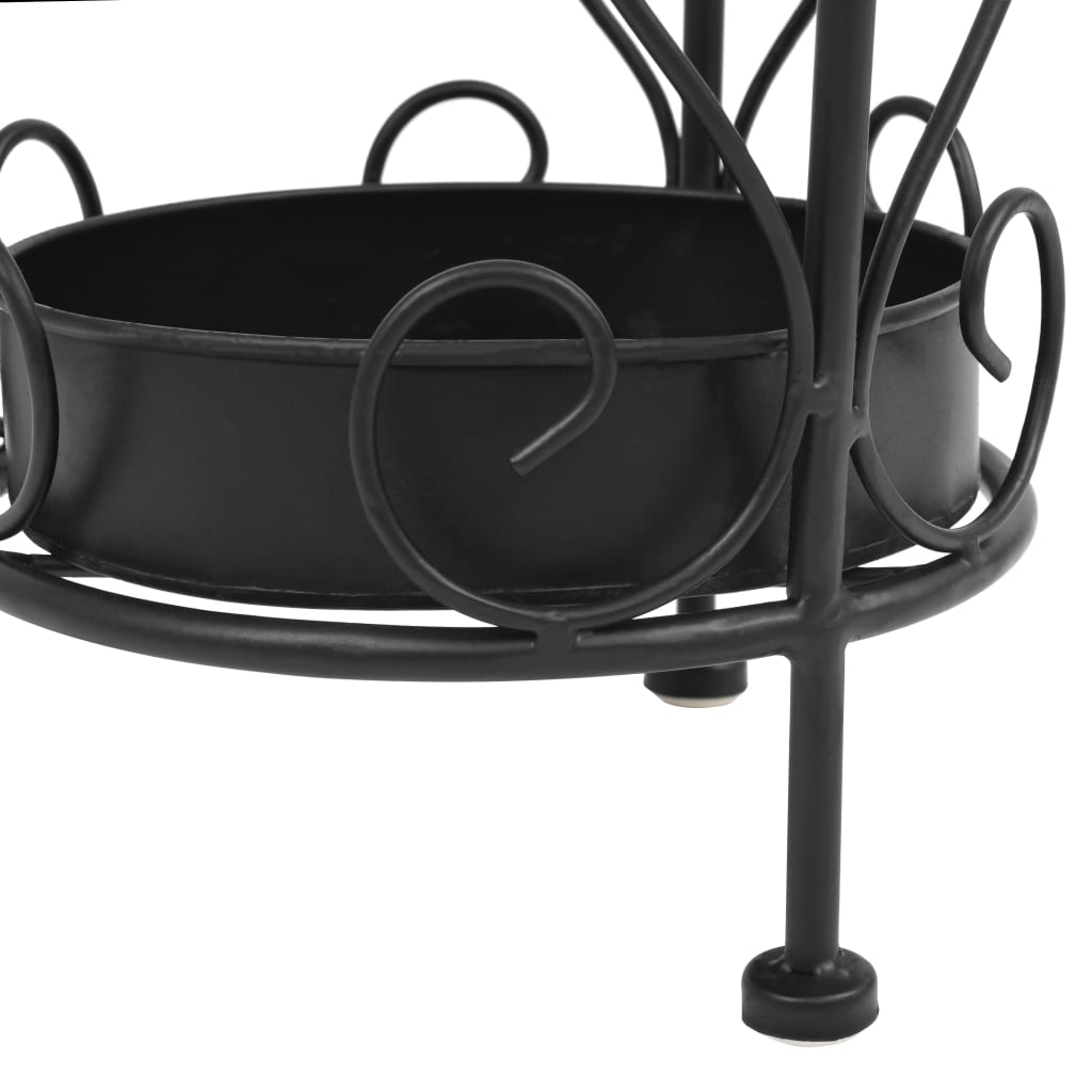 Portaombrelli Stile Vintage Metallo 26x46 cm Nero - homemem39