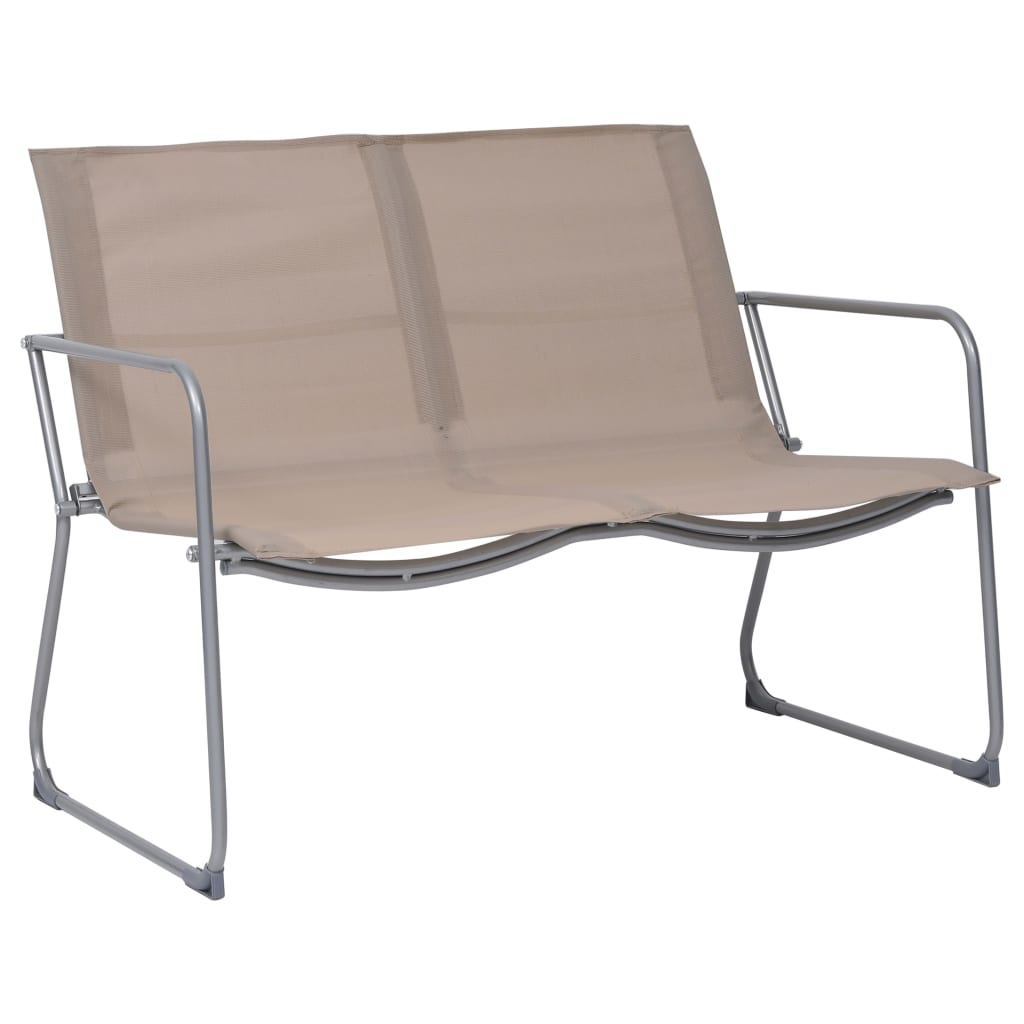Set Divano da Giardino 4 pz in Tessuto e Acciaio Grigio Talpa - homemem39