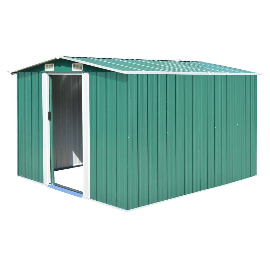 Casetta da Giardino 257x298x178 cm in Metallo Verde - homemem39
