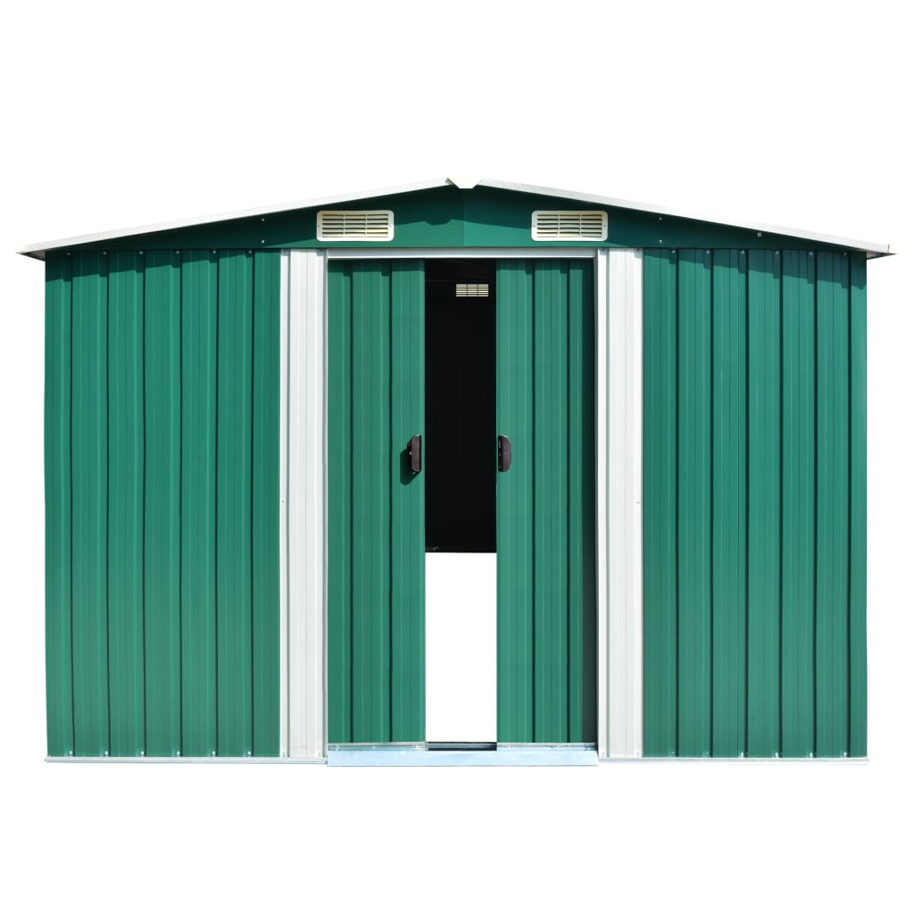Casetta da Giardino 257x298x178 cm in Metallo Verde - homemem39