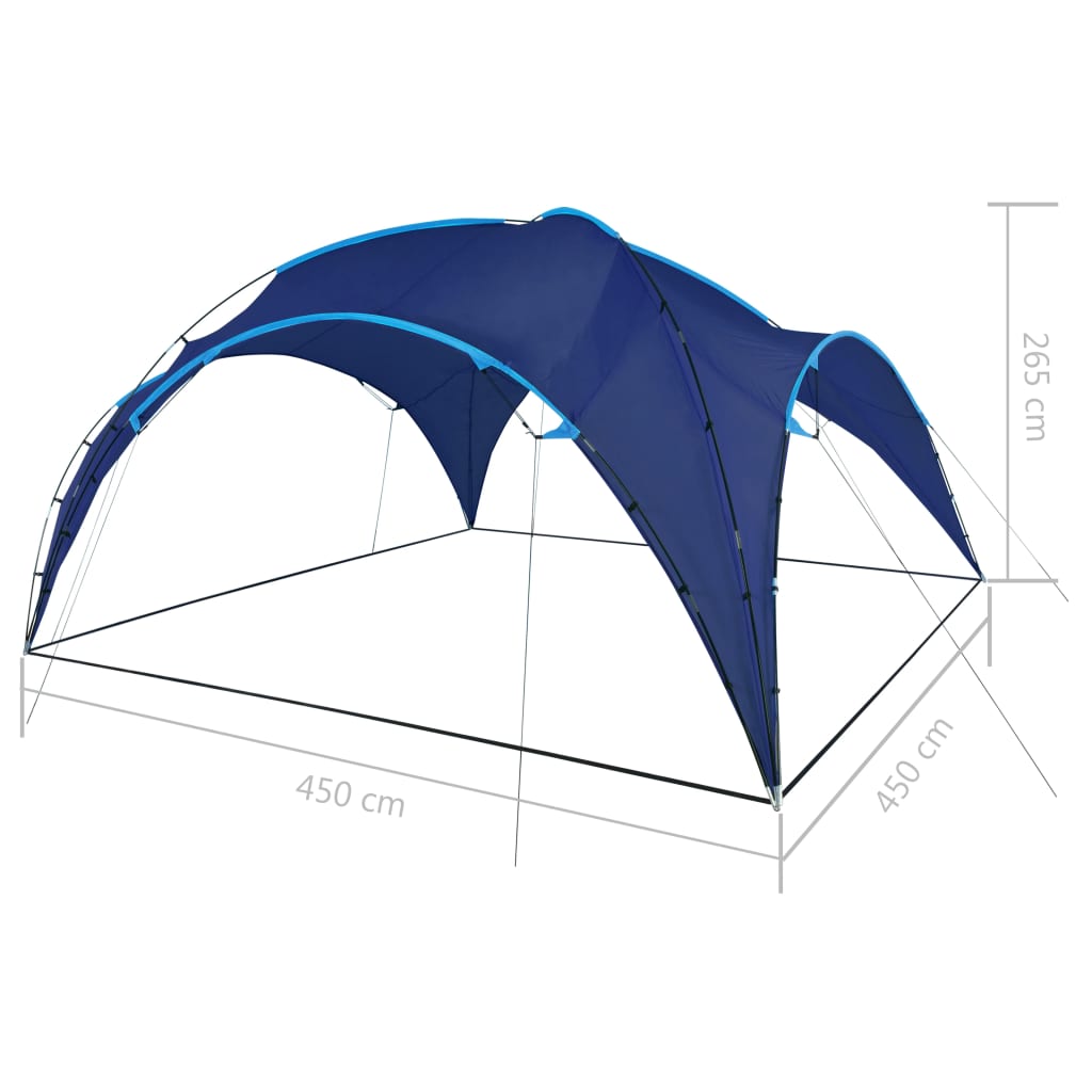 Tendone per Feste ad Arco 450x450x265 cm Blu Scuro - homemem39