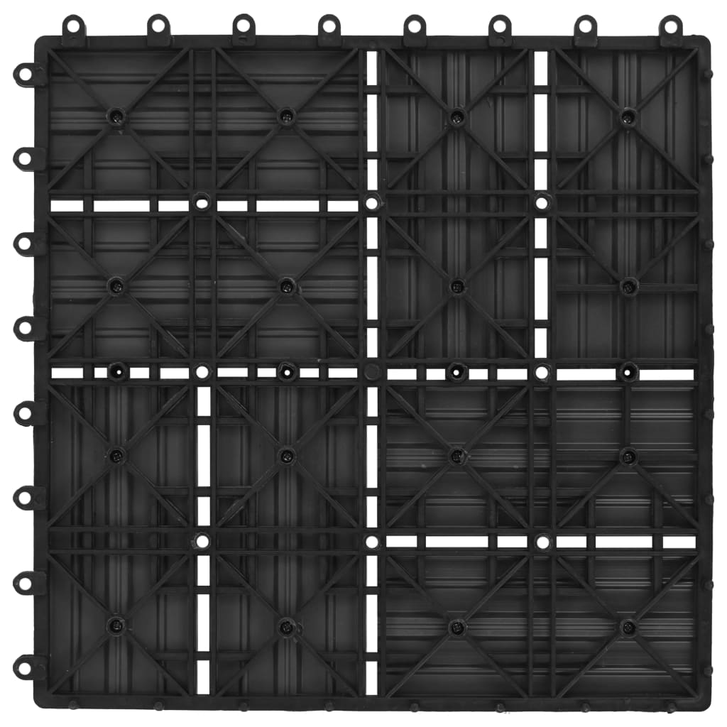 Piastrelle per Decking in WPC 11 pz 30x30cm 1 mq Nero - homemem39