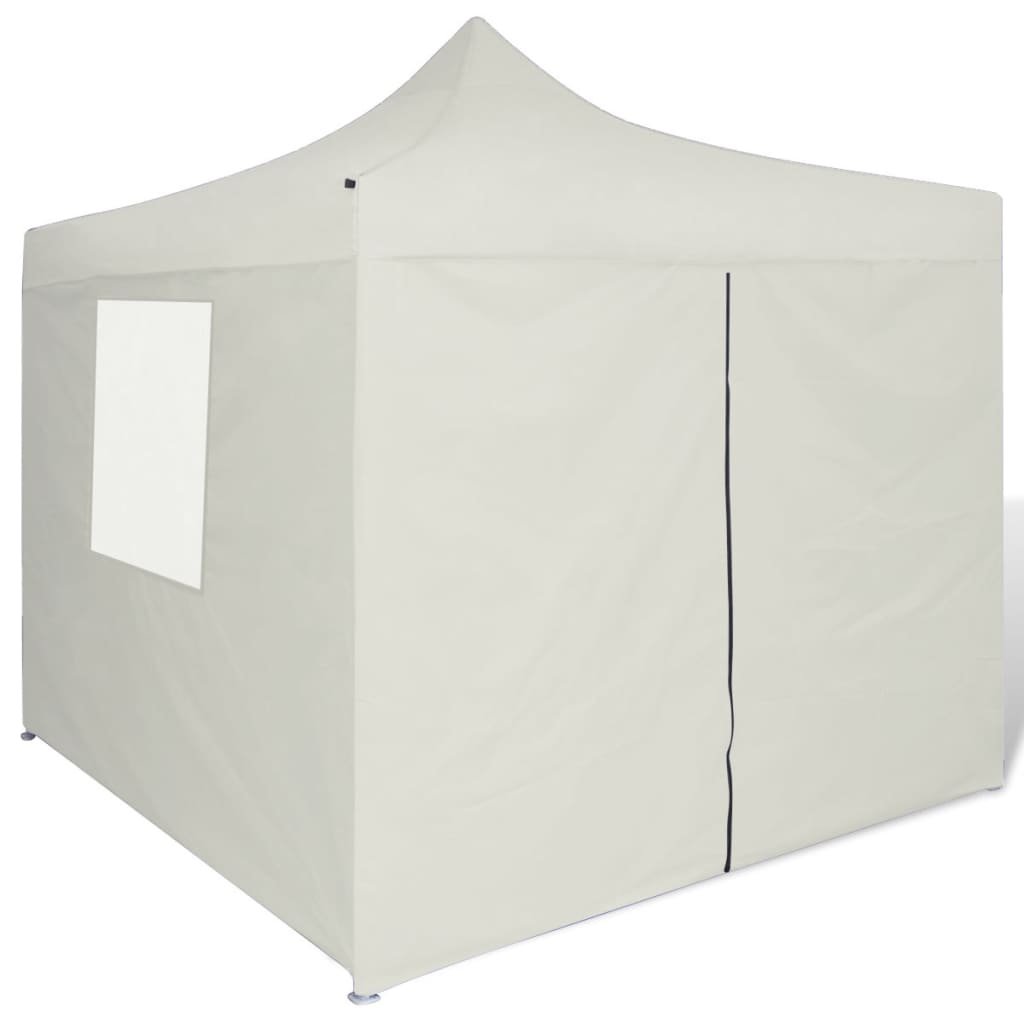 Tenda Pieghevole Crema 3 x 3 m con 4 Pareti - homemem39