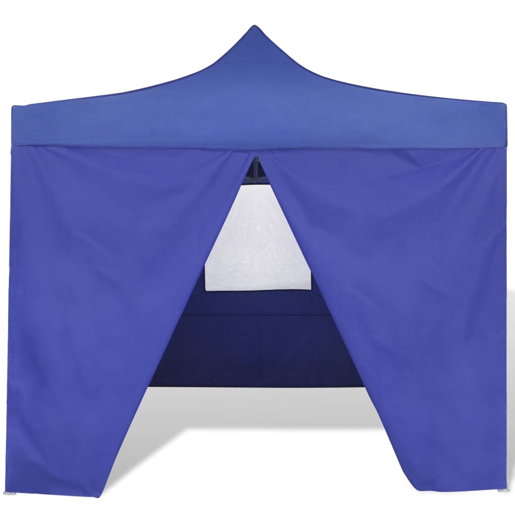 Tenda Pieghevole Blu 3 x 3 m con 4 Pareti - homemem39
