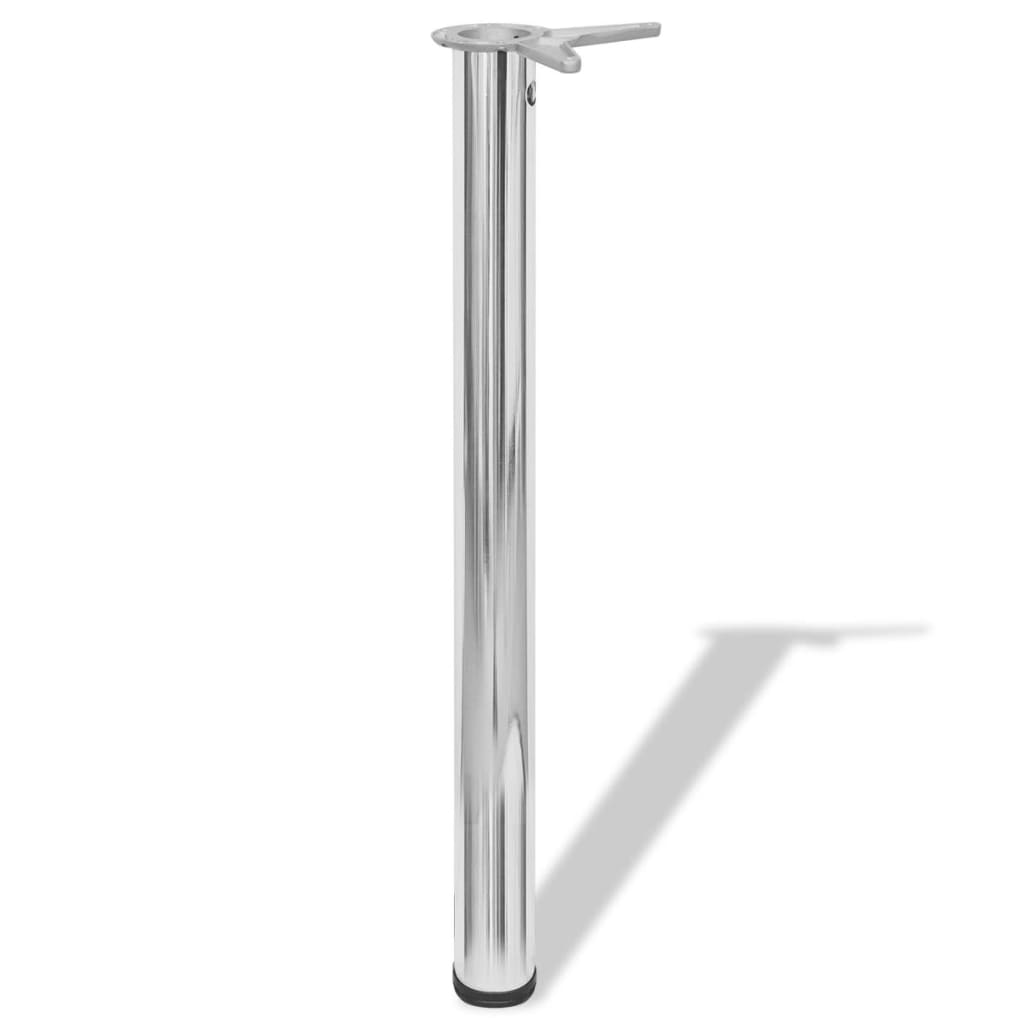 Set 4 gambe cromate per tavolo regolabili in altezza 710 mm - homemem39