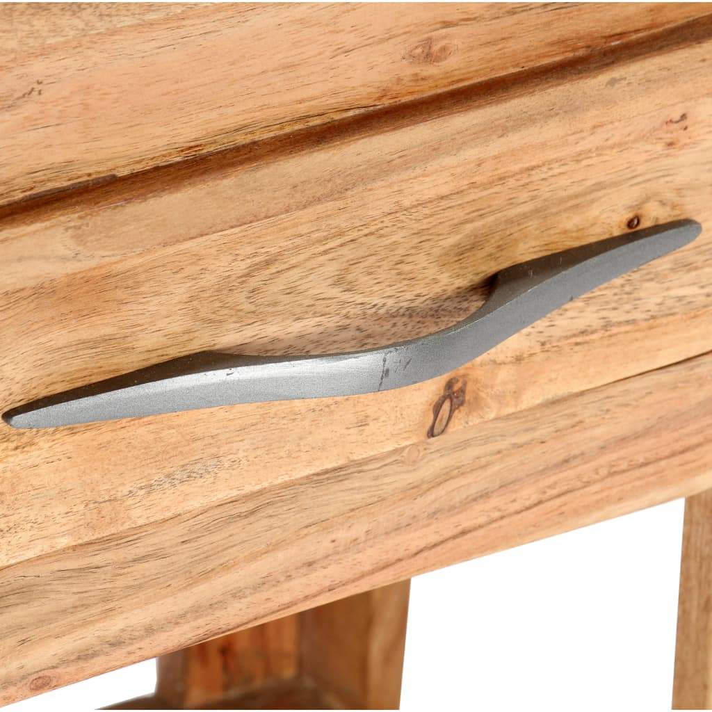Comodino 40x30x51 cm in Legno Massello di Acacia - homemem39