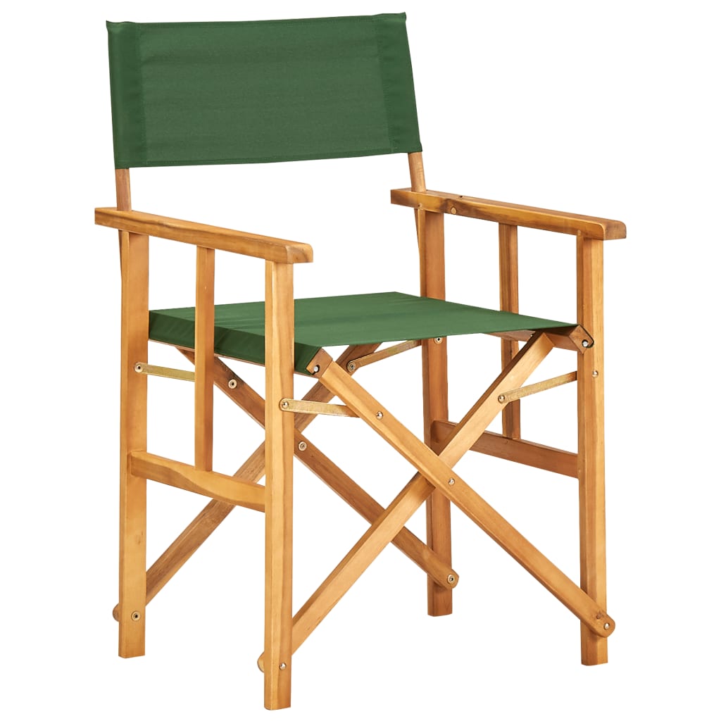 Sedie da Regista 2 pz in Legno Massello di Acacia Verde - homemem39