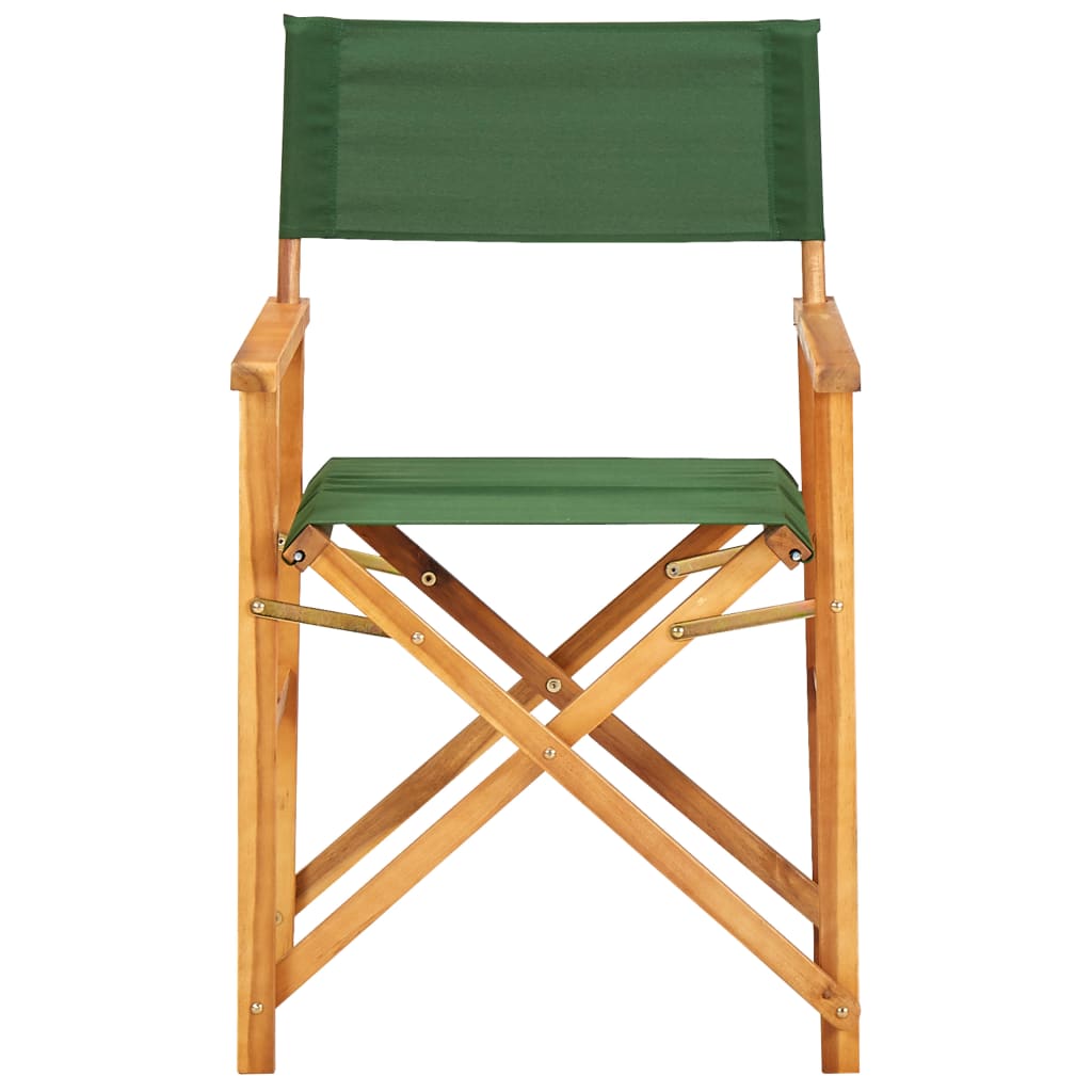 Sedie da Regista 2 pz in Legno Massello di Acacia Verde - homemem39