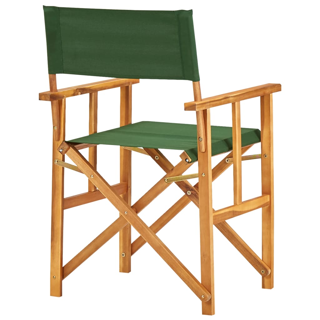 Sedie da Regista 2 pz in Legno Massello di Acacia Verde - homemem39