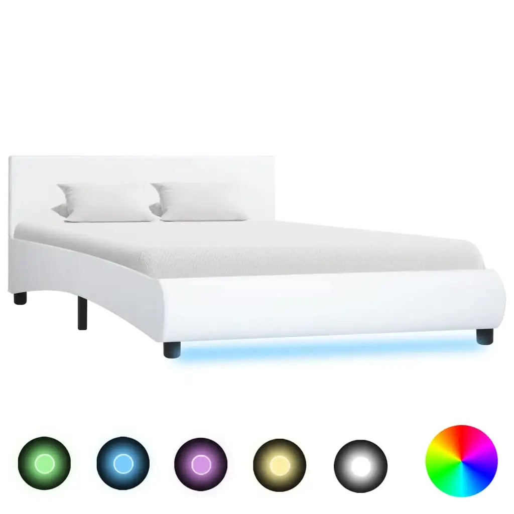 Giroletto con LED Bianco in Similpelle 120x200 cm - homemem39