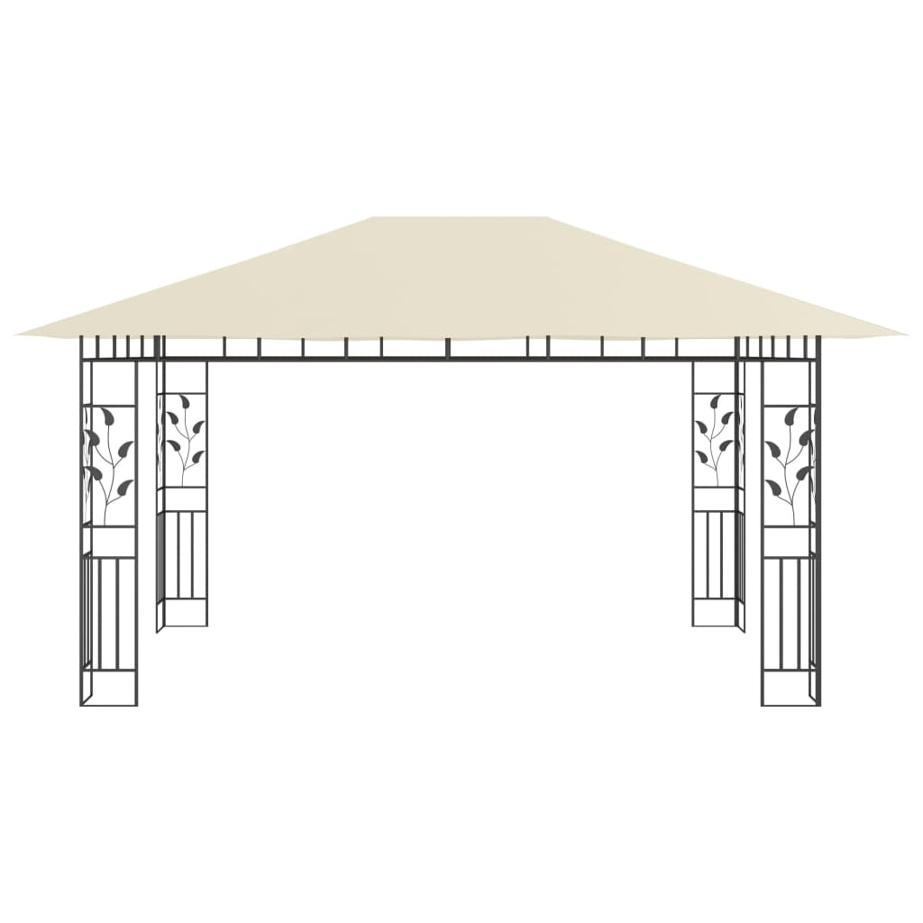 Gazebo con Zanzariera 4x3x2,73 m Crema 180 g/m² - homemem39