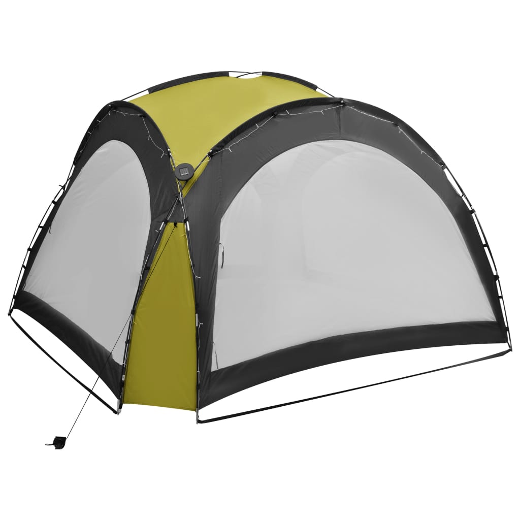 Tenda per Feste con LED e 4 Pareti 3,6x3,6x2,3 m Verde - homemem39