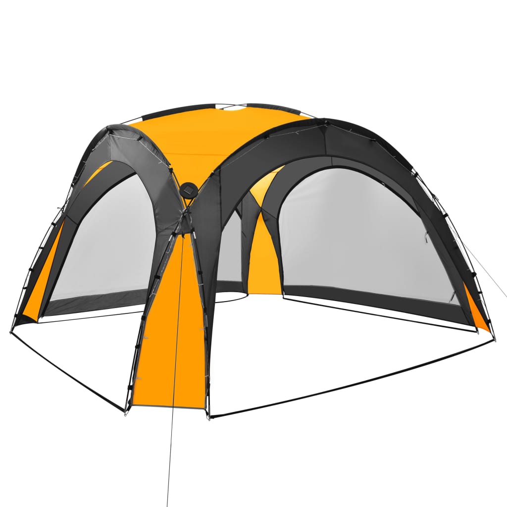 Tenda per Feste con LED e 4 Pareti 3,6x3,6x2,3 m Gialla - homemem39