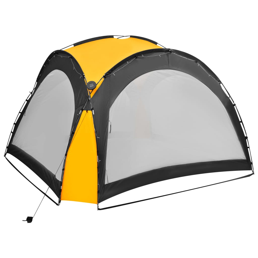Tenda per Feste con LED e 4 Pareti 3,6x3,6x2,3 m Gialla - homemem39