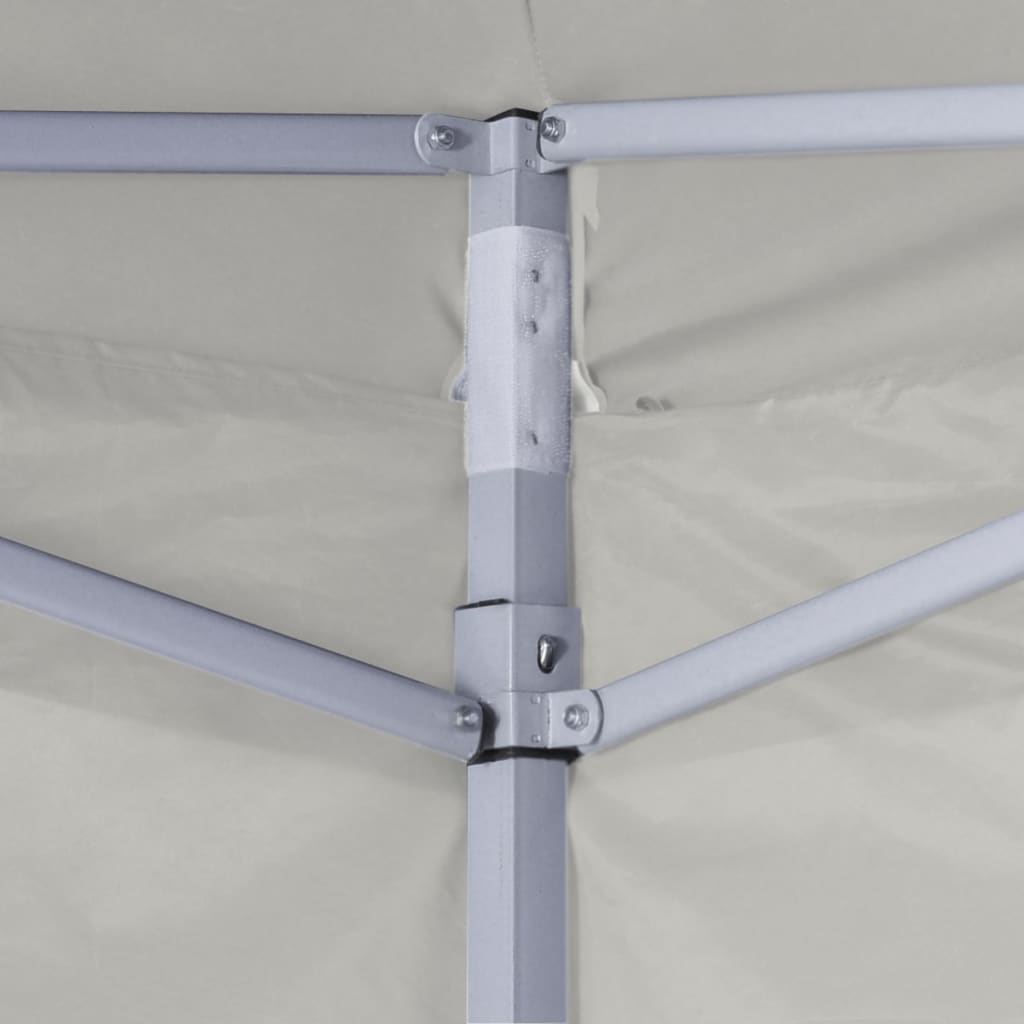 Gazebo Professionale Pieghevole con 4 Pareti 2x2m Acciaio Crema - homemem39