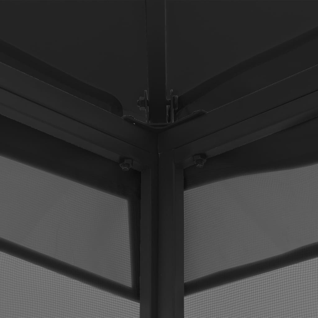 Gazebo con Rete 300x400x265 cm Antracite - homemem39
