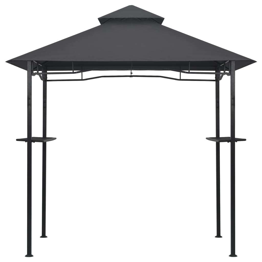 Gazebo per Barbecue 240x150x255 cm Antracite in Acciaio - homemem39