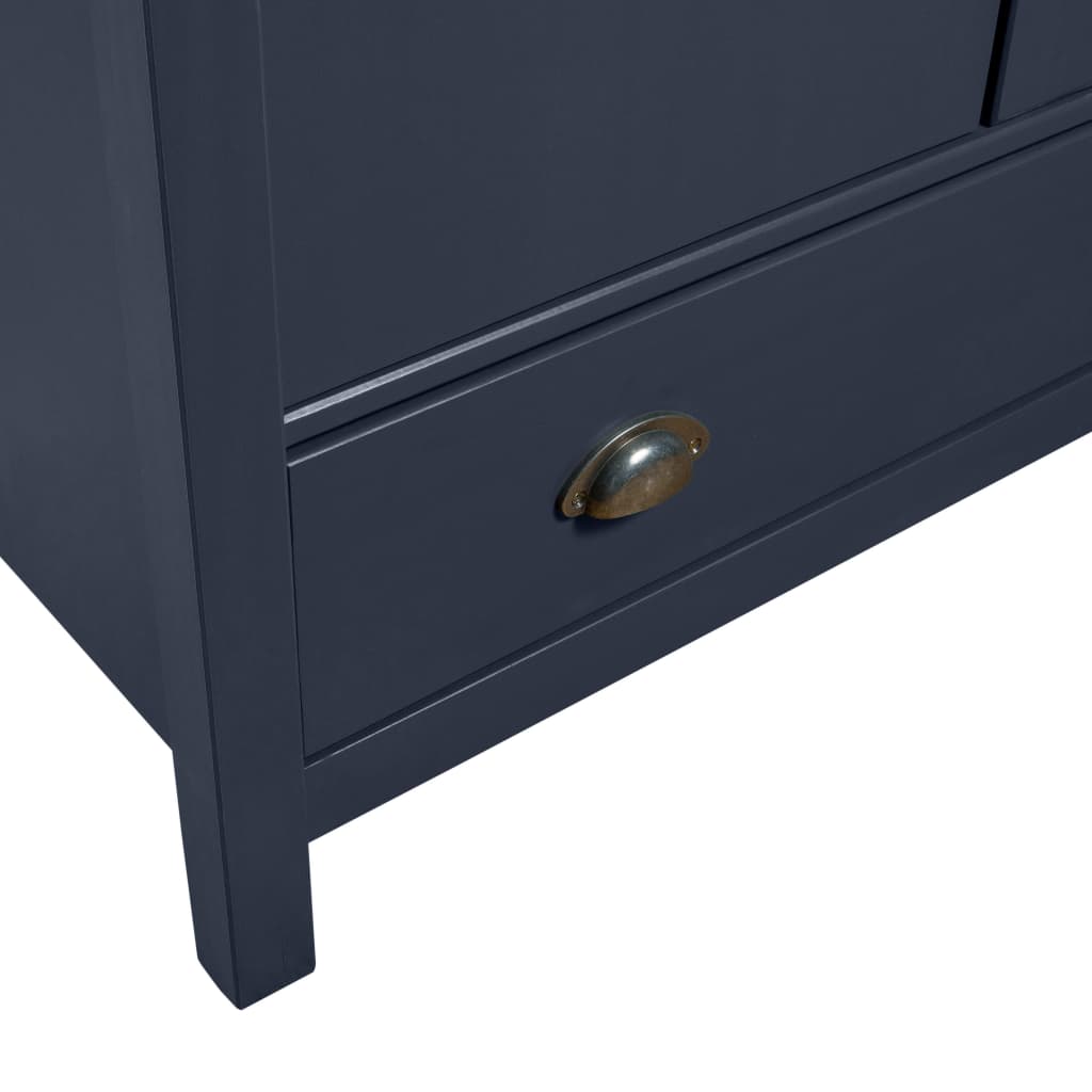 Armadio a 3 Ante Hill Grigio 127x50x170 cm in Legno di Pino - homemem39