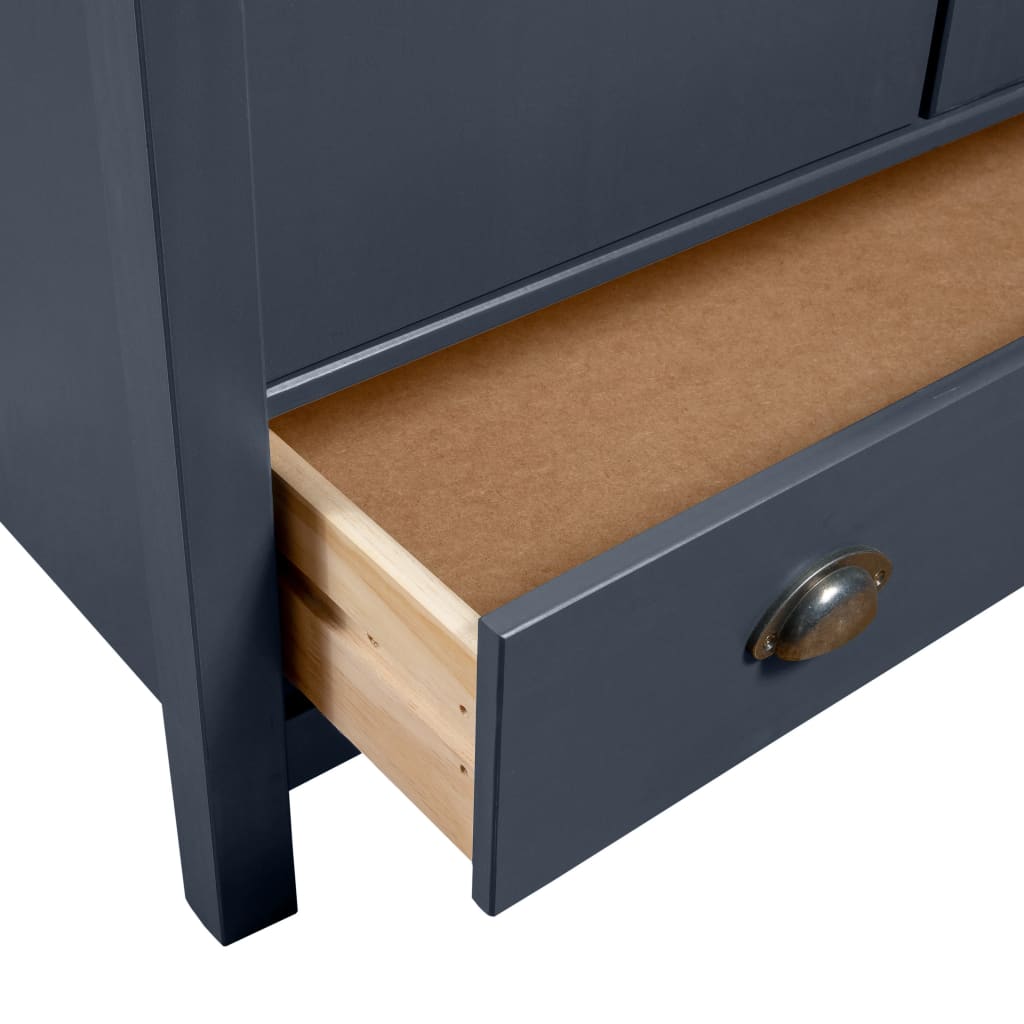 Armadio a 3 Ante Hill Grigio 127x50x170 cm in Legno di Pino - homemem39