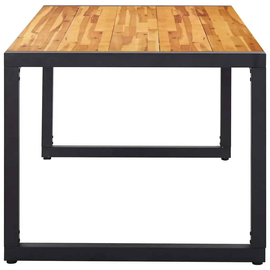 Set da Pranzo da Giardino 7 pz in Legno Acacia e Polyrattan - homemem39