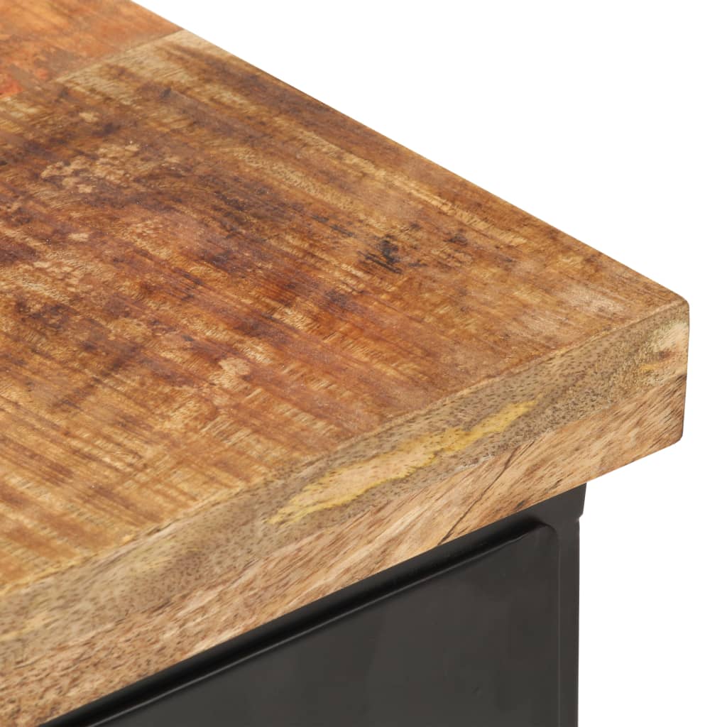 Comodino 40x30x52 cm in Legno di Mango Grezzo - homemem39