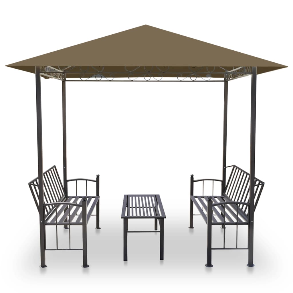 Padiglione Giardino Tavolo e Panche 2,5x1,5x2,4m Talpa 180 g/m² - homemem39